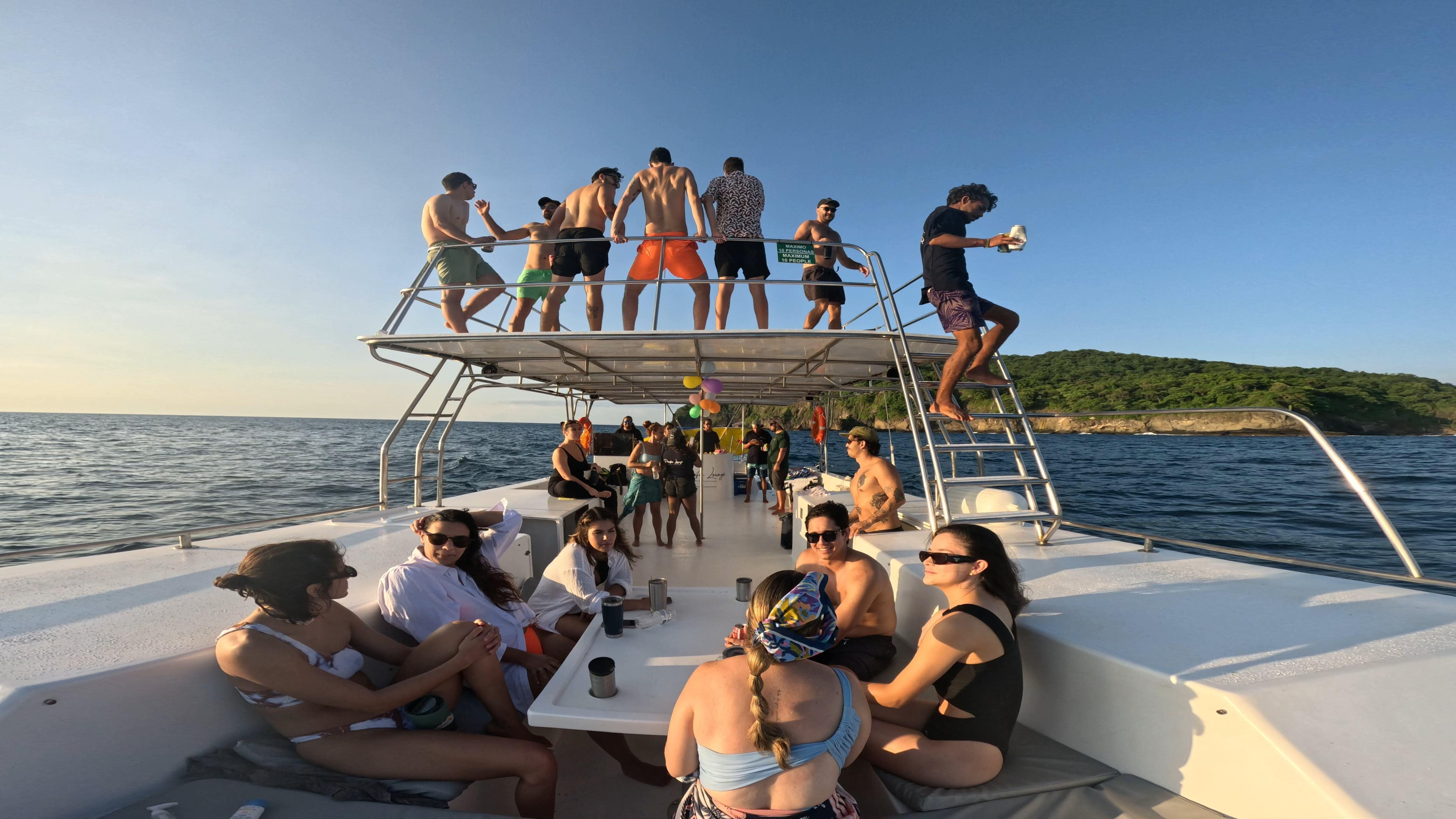 Tamarindo Sunset Catamaran Pacific Lounge