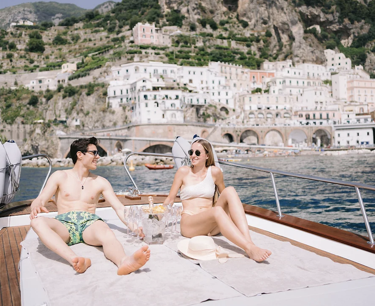 Private Amalfi Coast Gozzo Boat Tour with Lunch & Aperitif
