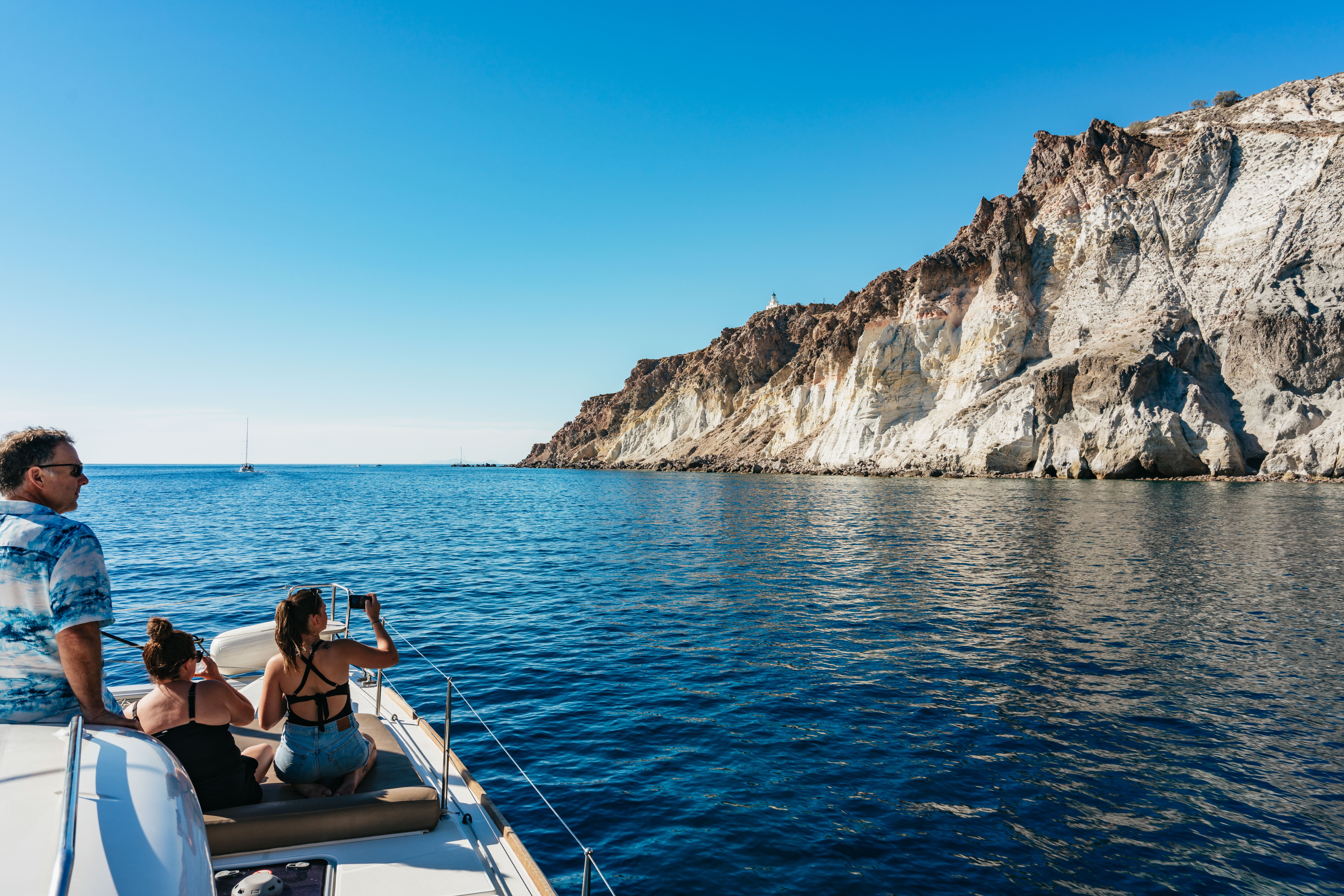 Santorini Luxury Catamaran Cruise with BBQ & Drinks