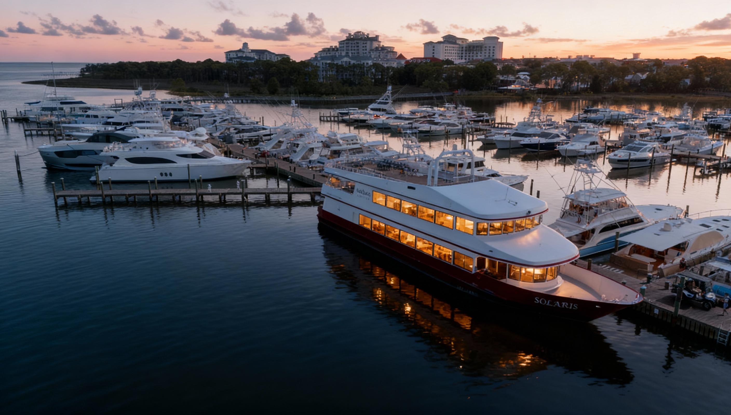 Sunset Dinner Cruise with Live Entertainment aboard SOLARIS Yacht
