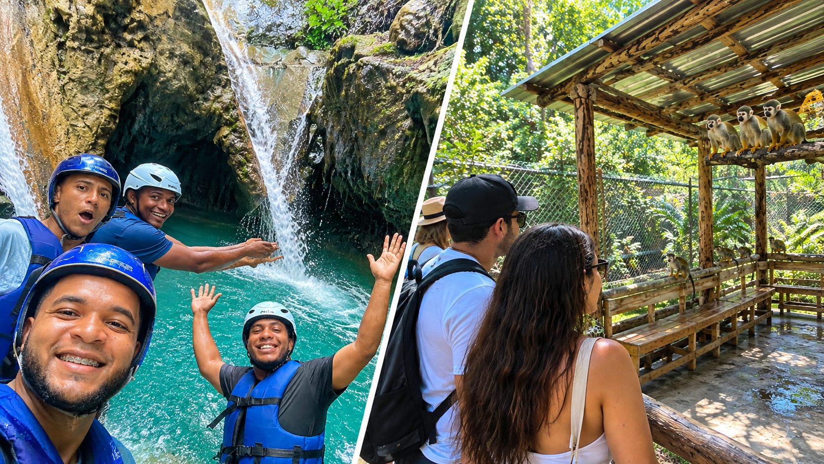 Damajagua Waterfalls & Monkey Park Adventure