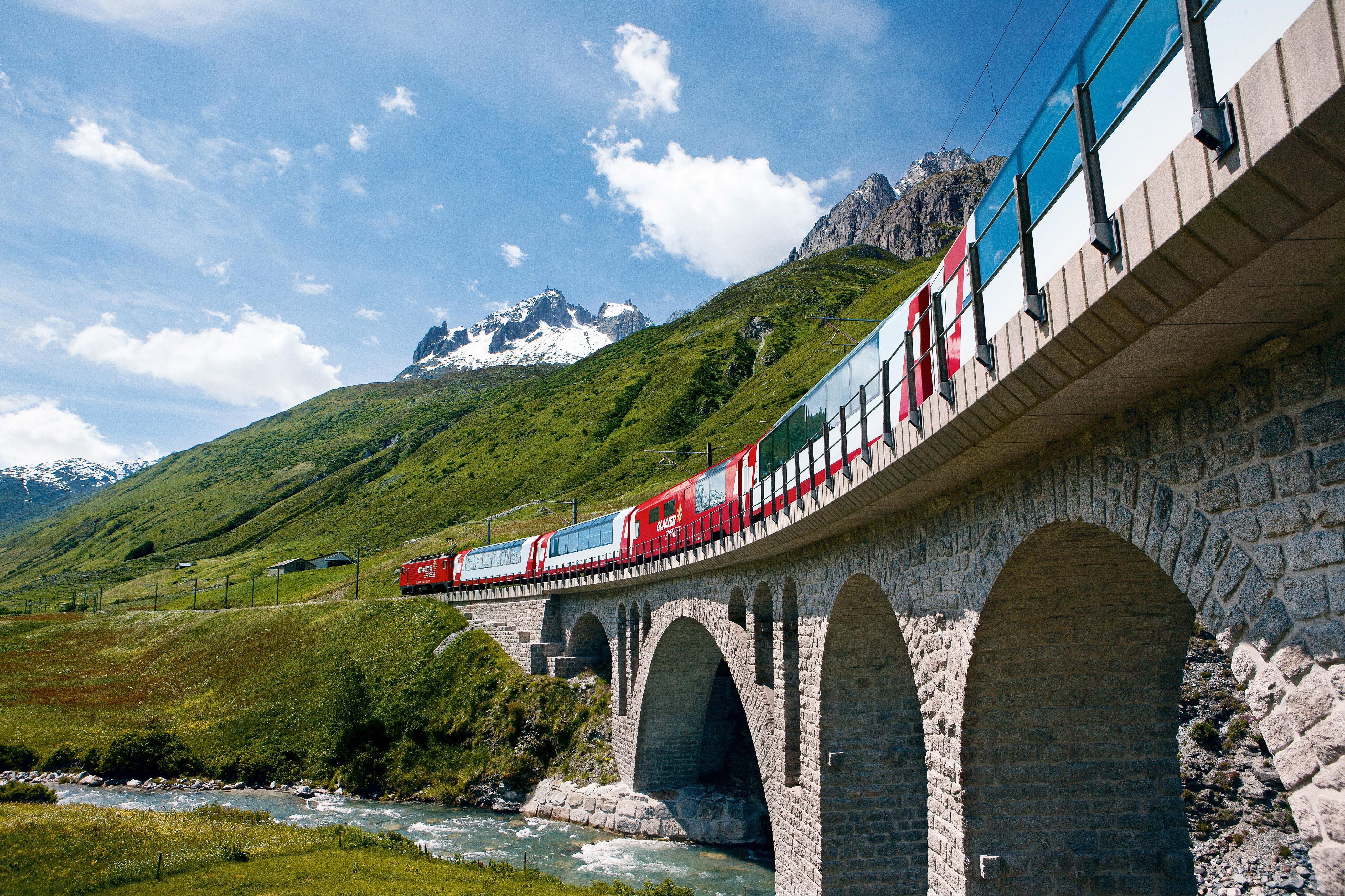 Swiss Travel Pass scenic train, mountain railway and lake boat in the Swiss Alps — image 6