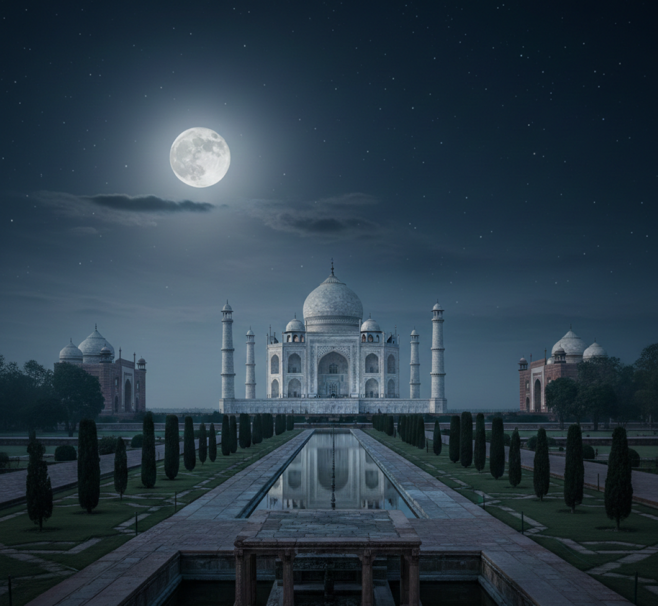 Taj Mahal Moonlight & Agra Full-Day Tour