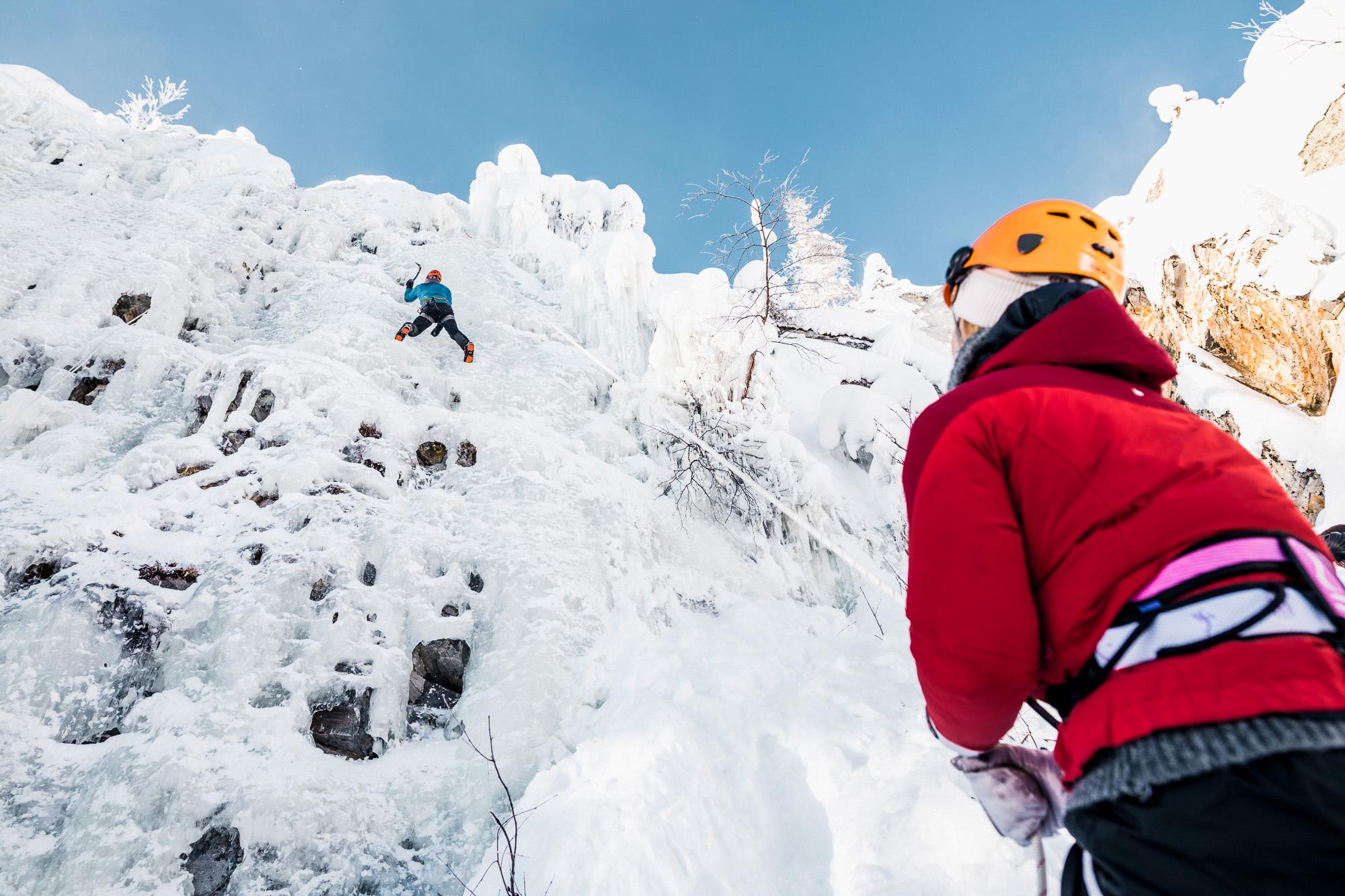 Ice Climbing Adventure at Tajukangas Ice Fall