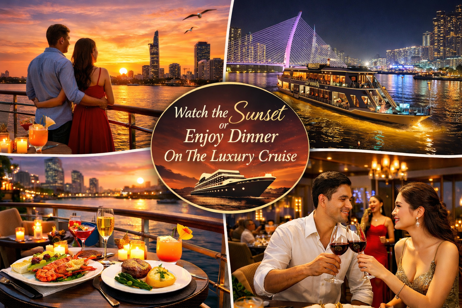 Saigon River Luxury Cruise: Sunset or Dinner Experience