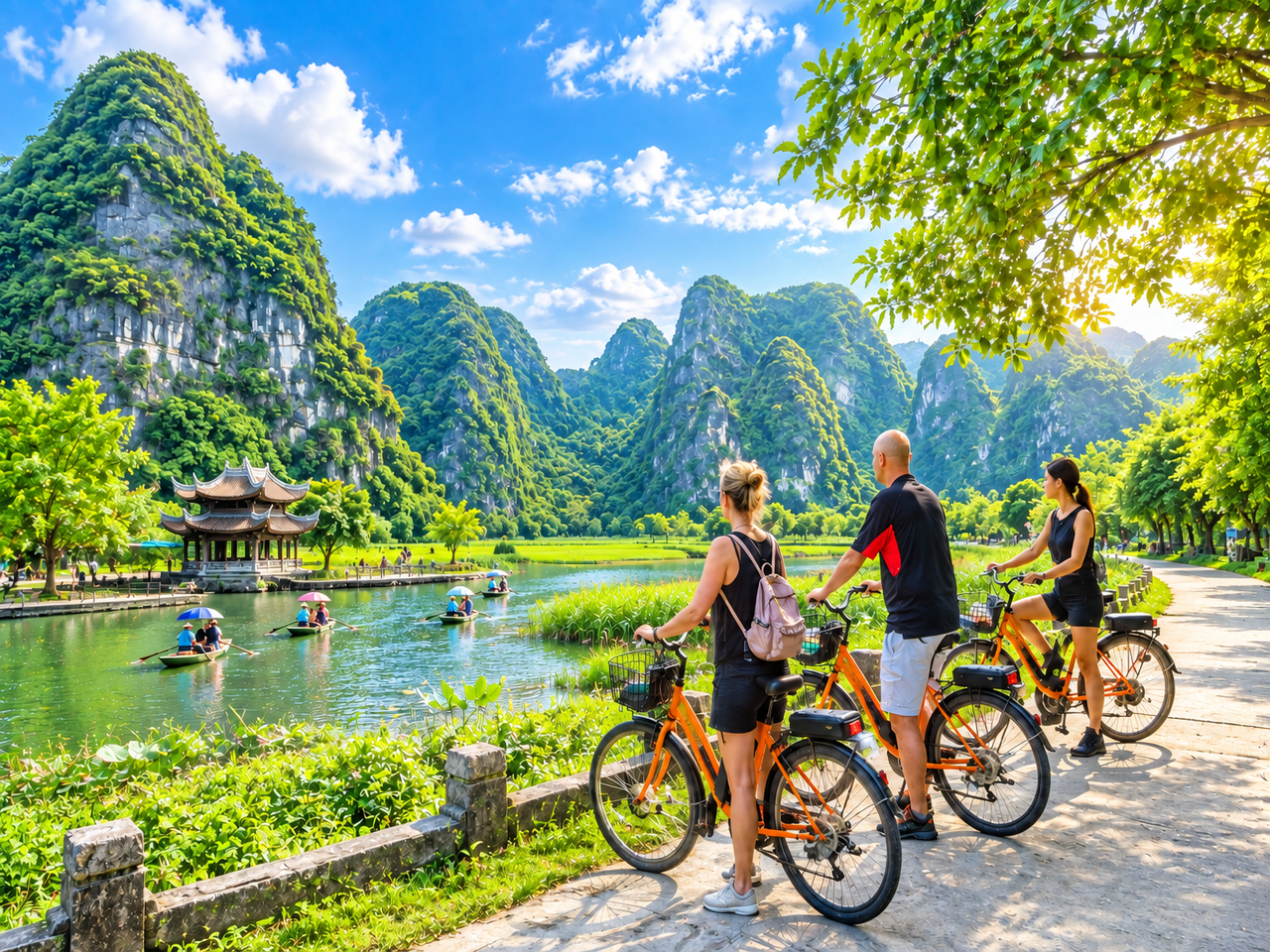 Ninh Binh E-Bike Adventure with Trang An & Mua Cave