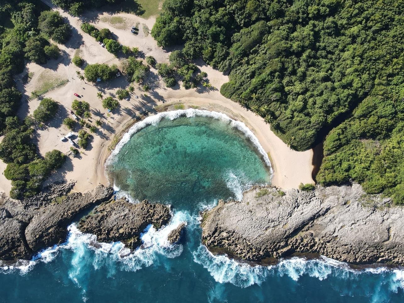 Charco Azul Canyon, Caves, and Mar Chiquita Beach Adventure