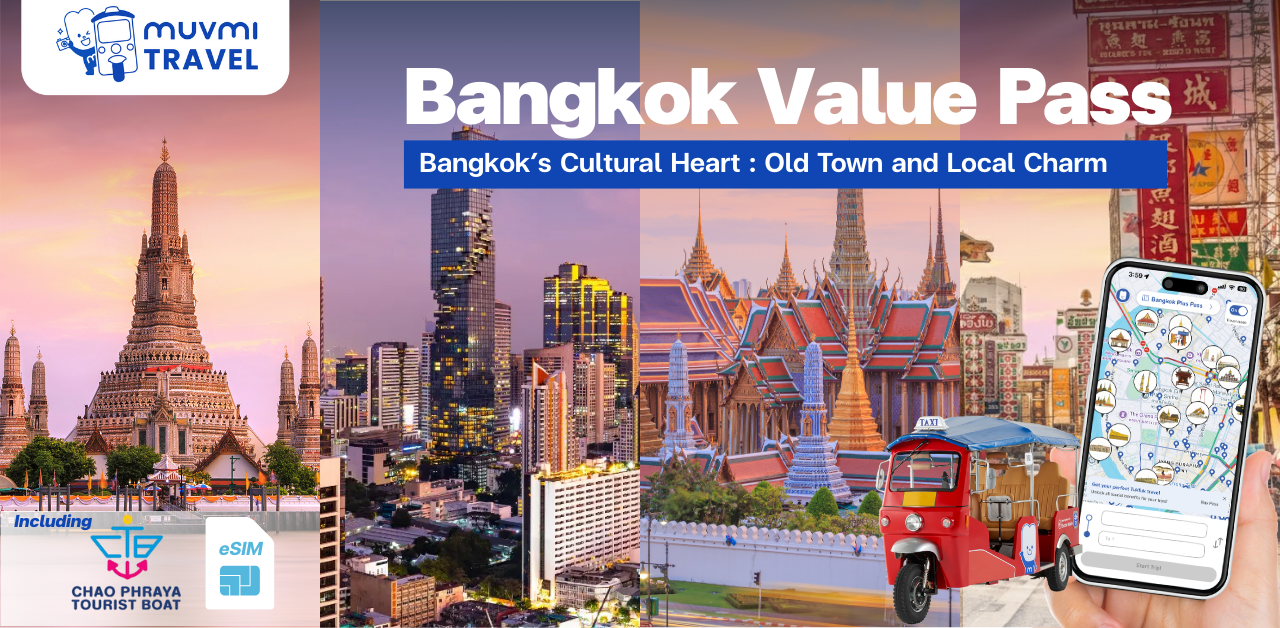 Bangkok Tuk Tuk & River Boat Day Pass with eSIM