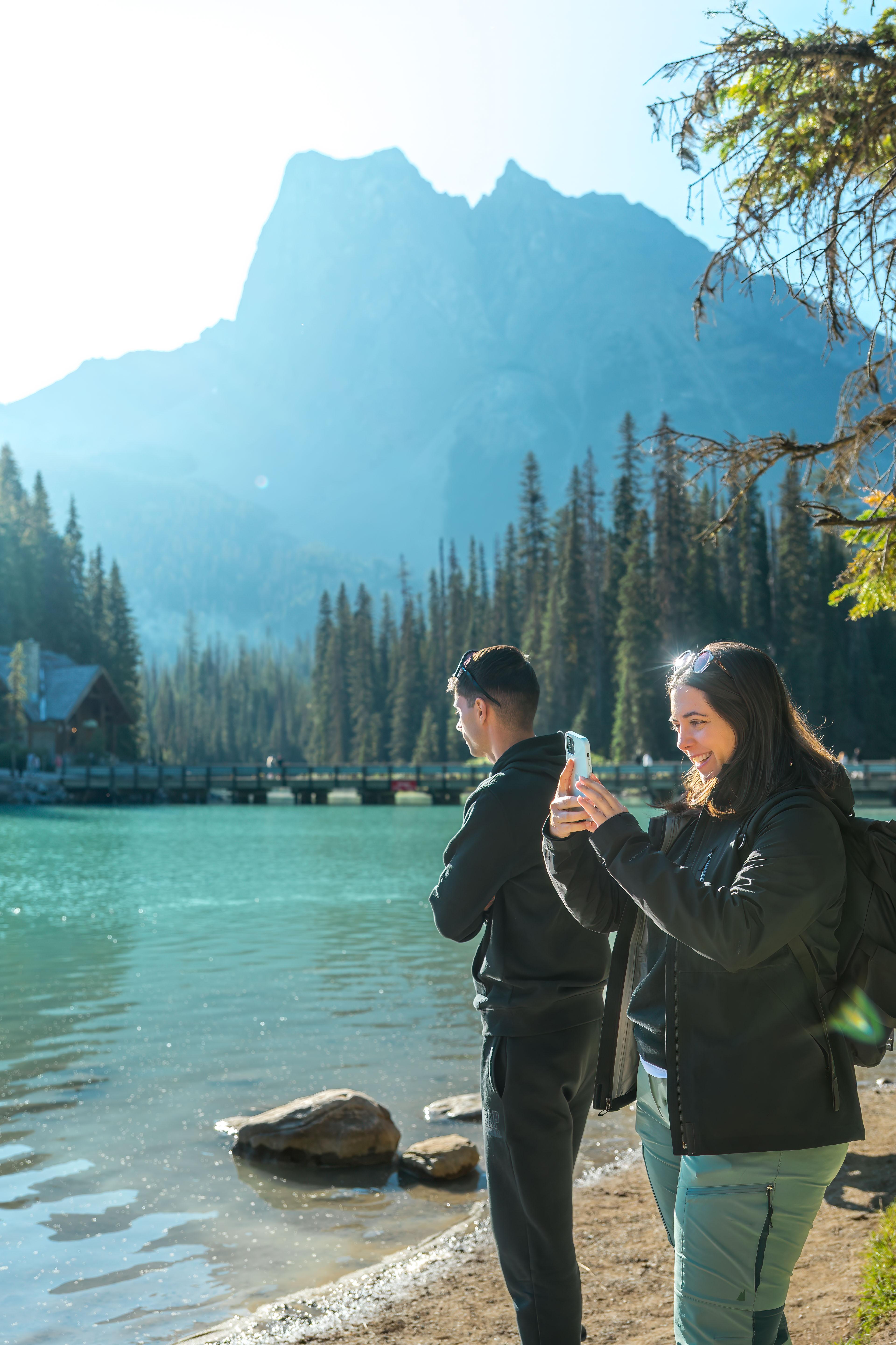 Banff: 3 National Parks, Takakkaw Falls, & Emerald Lake Tour — Emerald Lake and Canadian Rockies scenery (2)