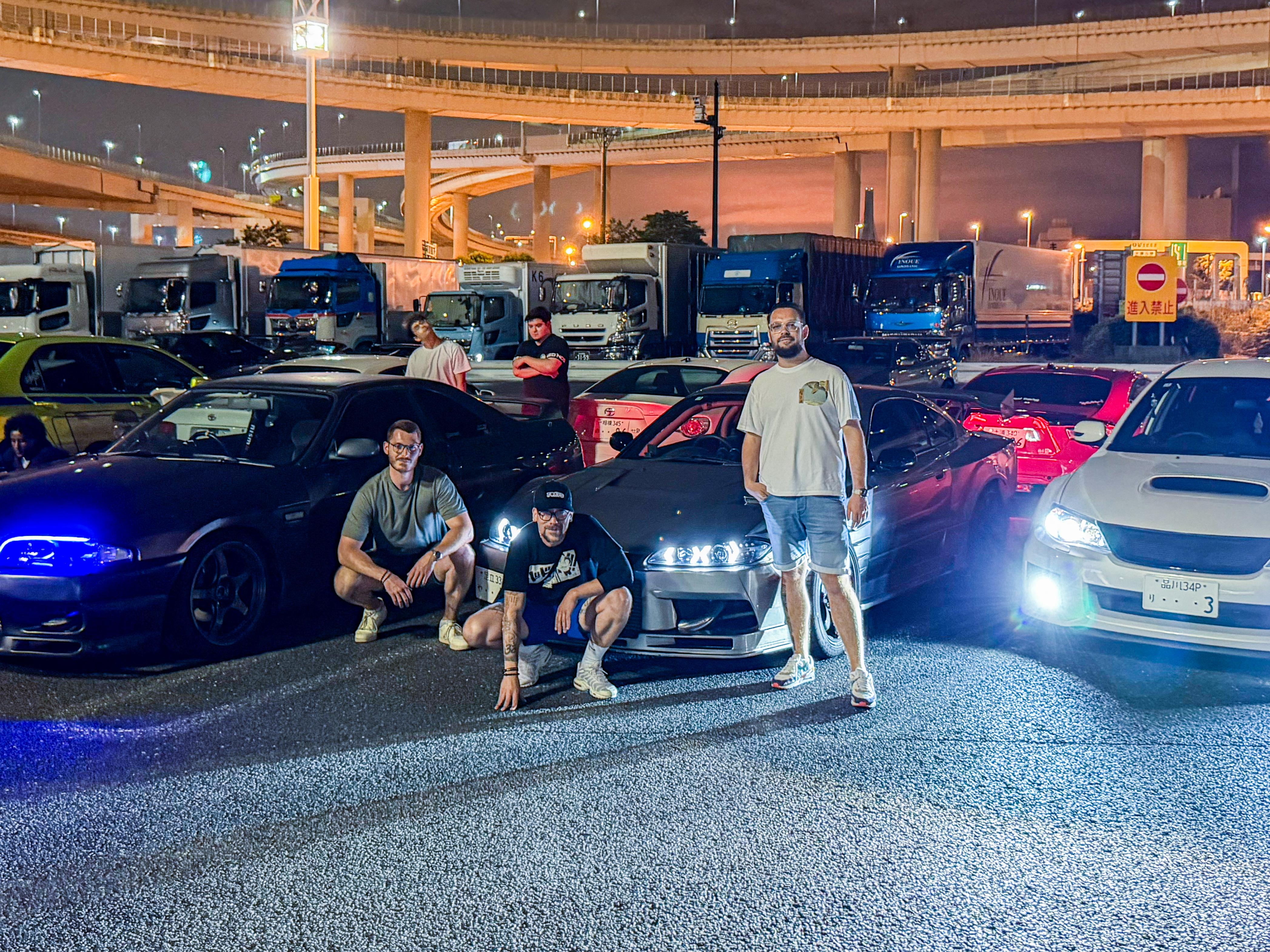Daikoku Tokyo drift carmeet ride R34,Supra,GTR,Silvia,JDM - JDM Tokyo tour car and night drive