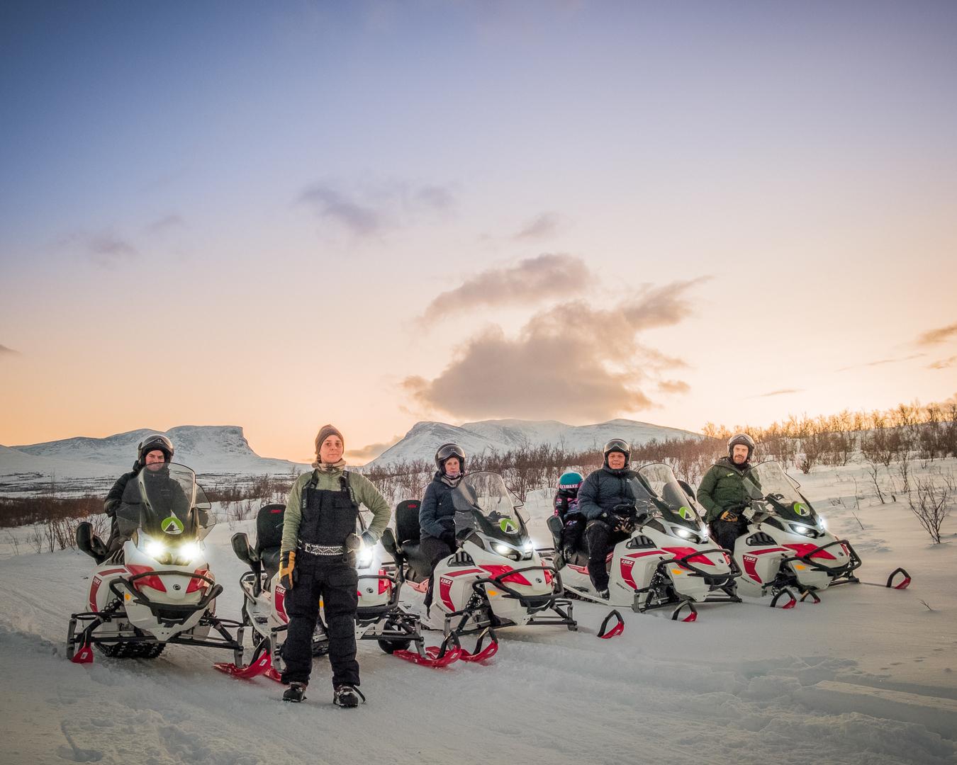 Electric Snowmobile Safari Through Abisko National Park