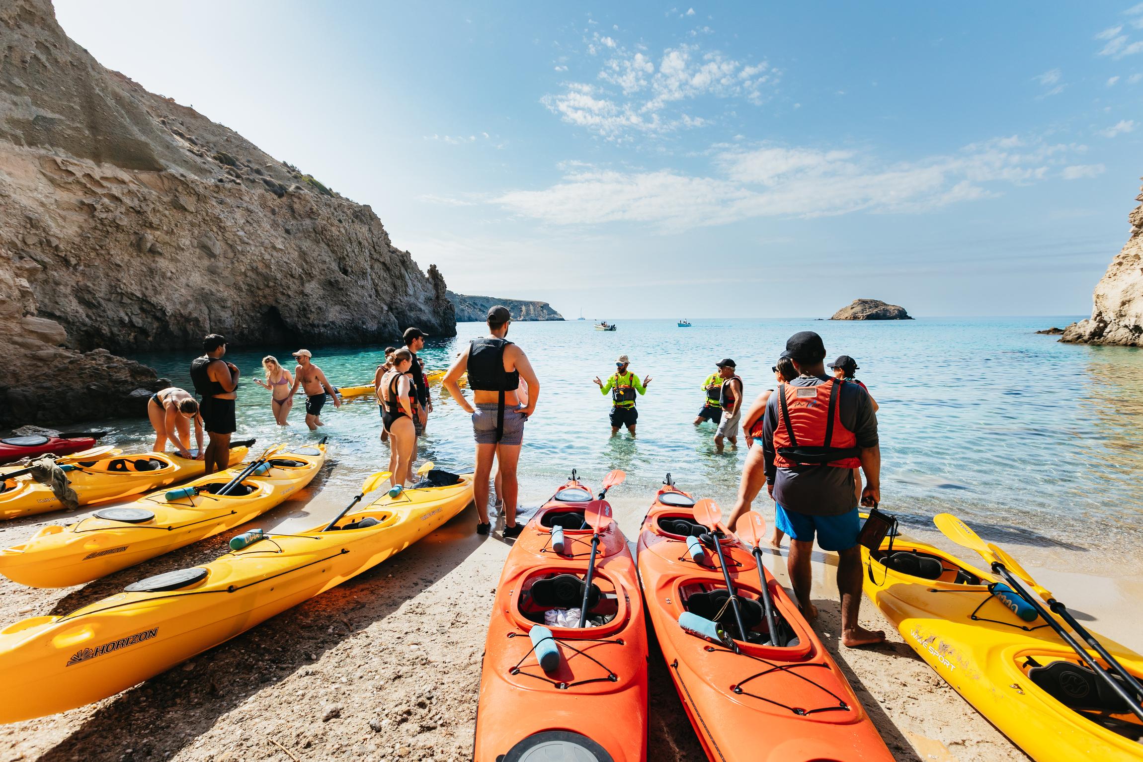 Milos kayak tour Tsigrado Gerakas sea caves south coast — image 9