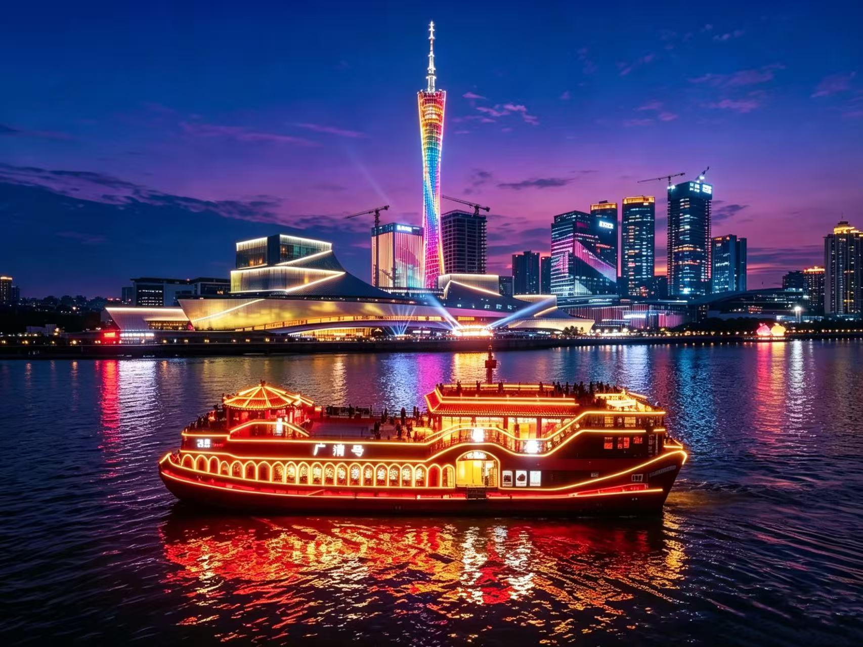 Pearl River Evening Cruise with Live Lingnan Cultural Performance