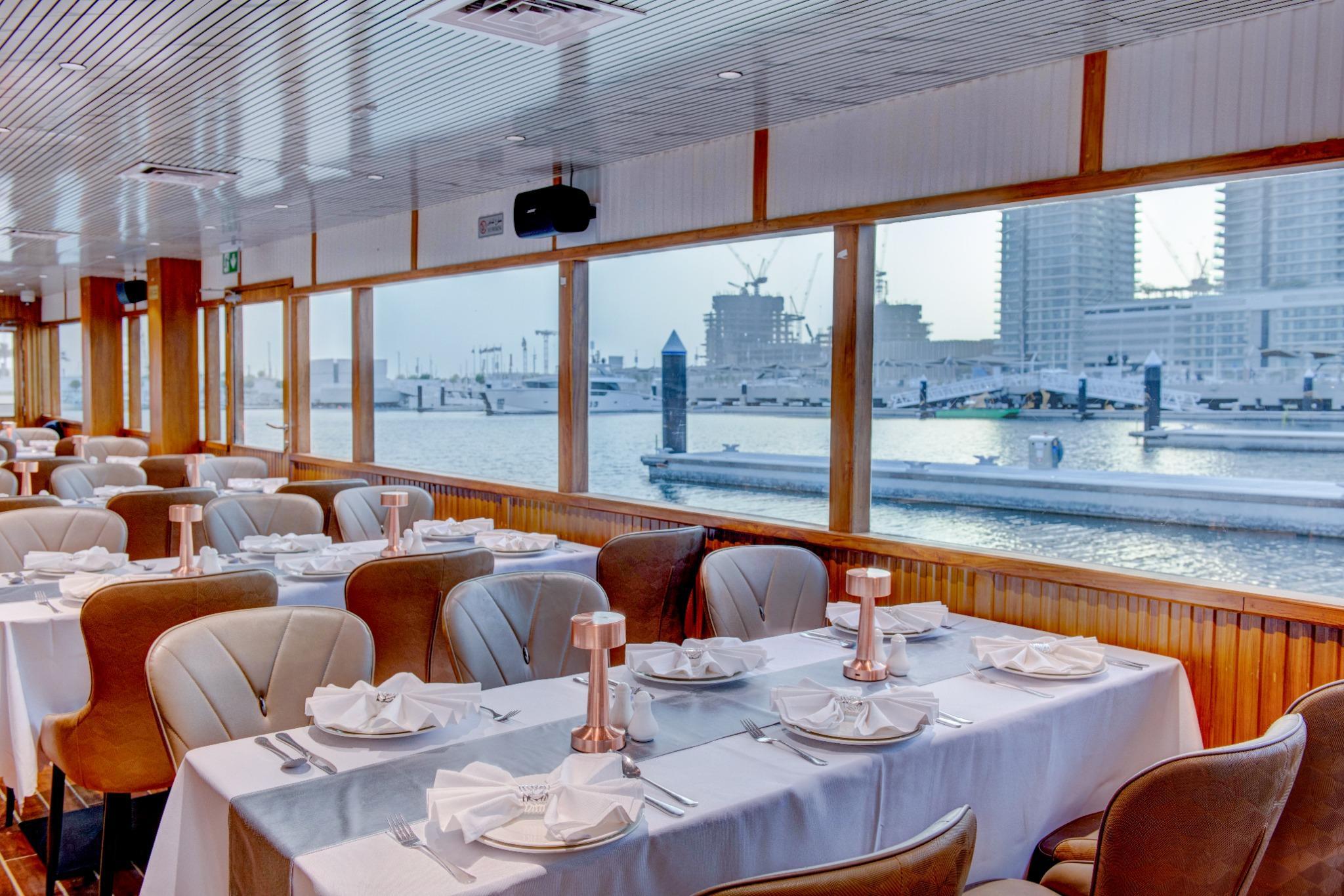 Dubai Marina Luxury Dinner Cruise with Live Entertainment & Open Bar