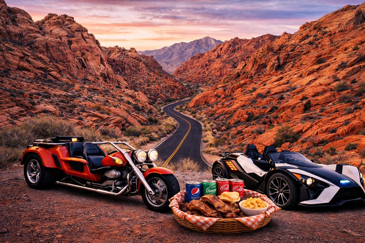 Red Rock Canyon Slingshot Tour with BBQ & Pawn Stars Stop