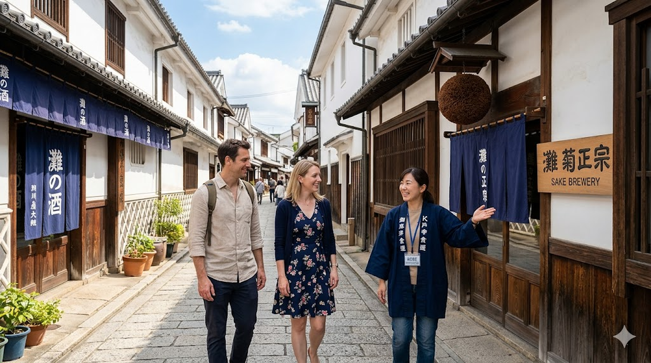 Nada Sake District Private Walking Tour with Local Expert