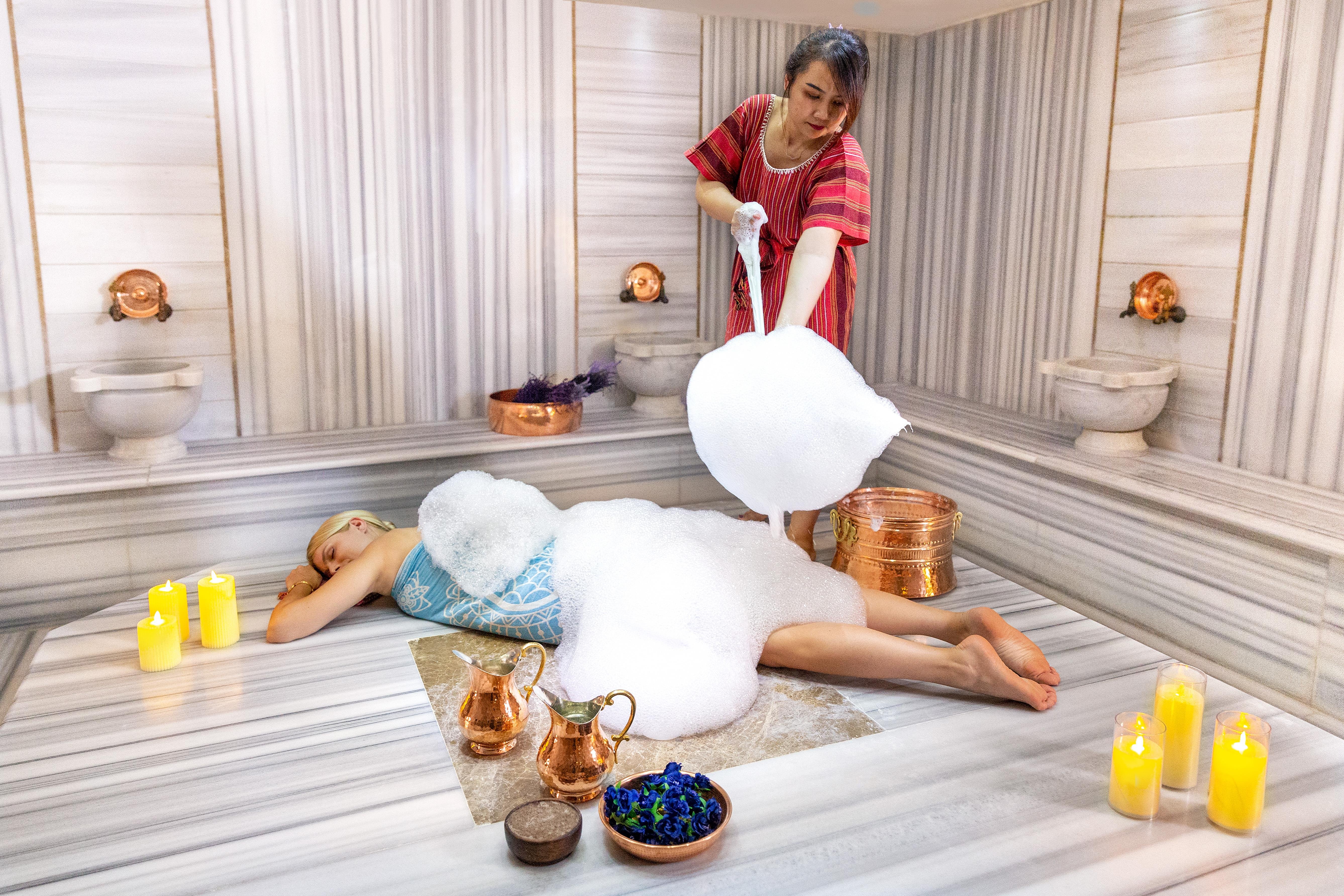 Private Turkish Bath, Sauna & Massage Experience