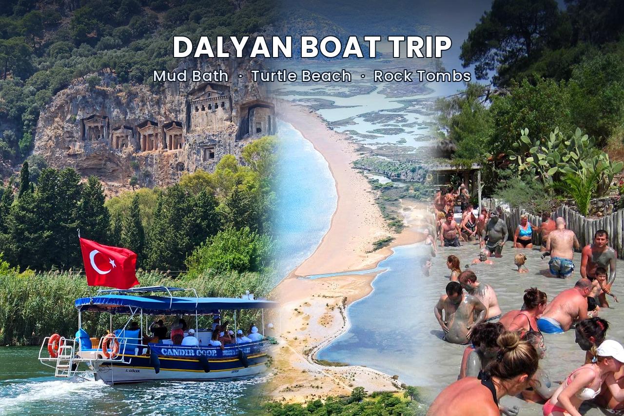 Dalyan Boat Adventure with Mud Baths & Turtle Beach