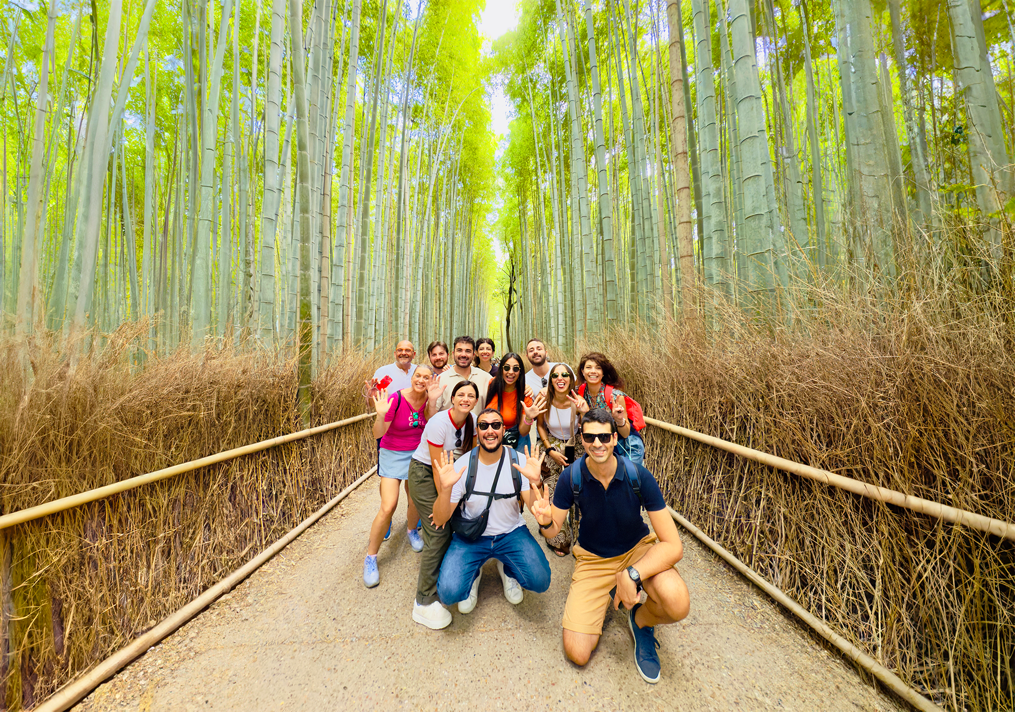 嵐山ガイド付きウォーキングツアー：竹林、禅寺、モンキーパーク