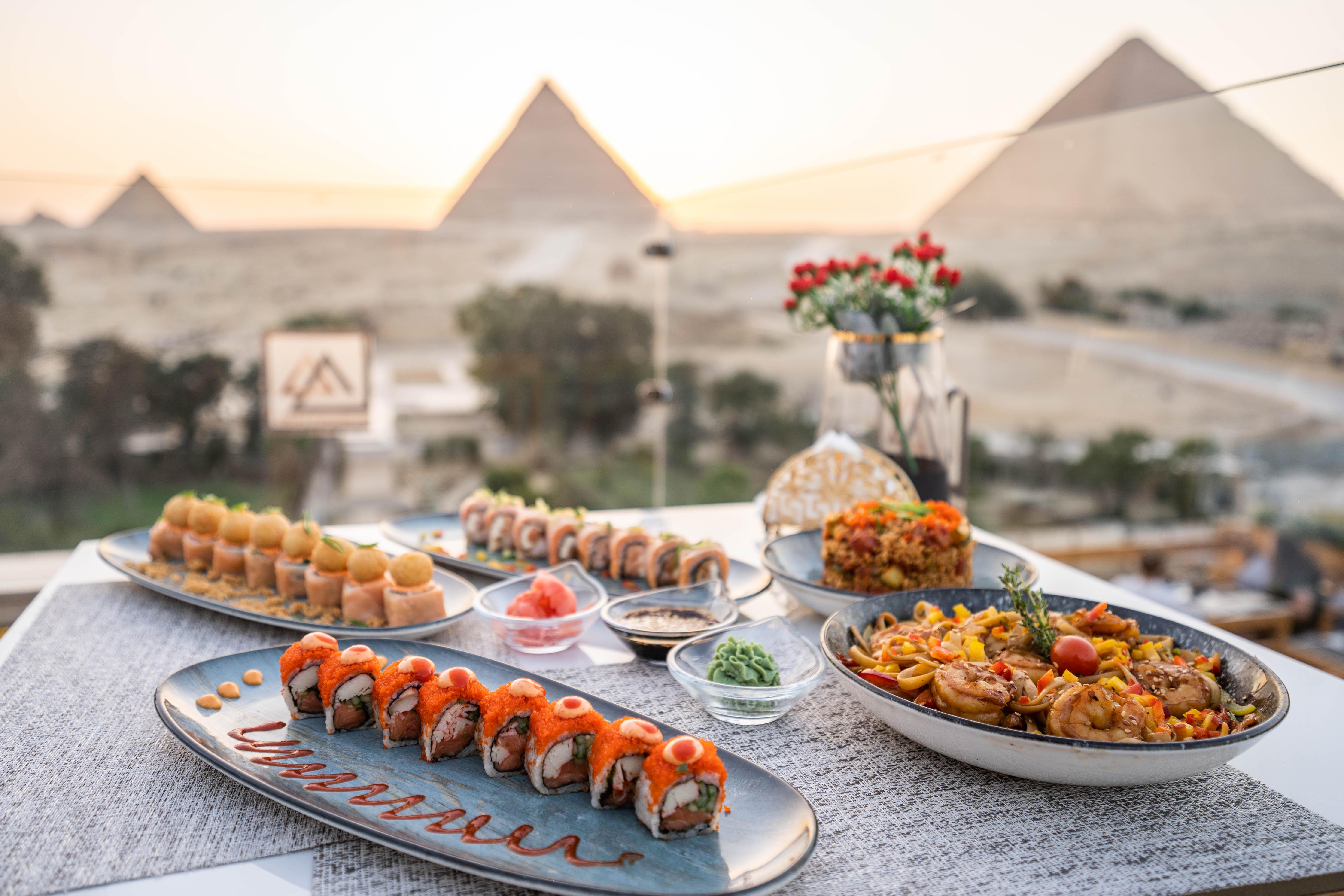 Rooftop Pyramid Dinner at Great Pyramid Inn