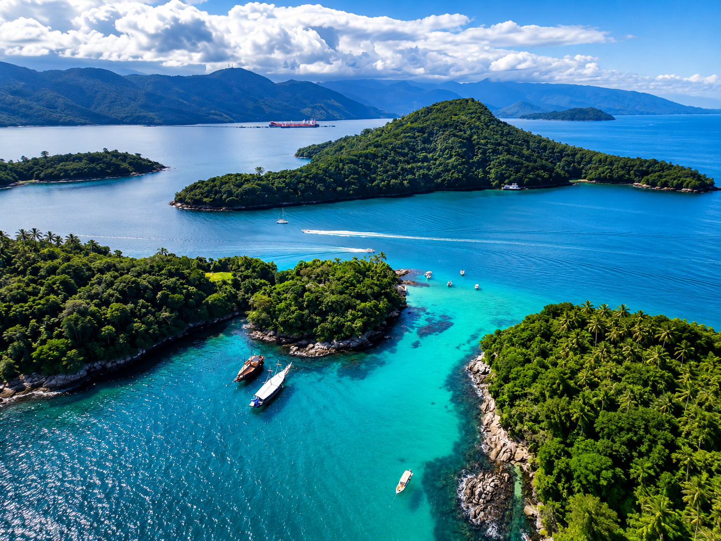 Ilha Grande & Blue Lagoon Boat Cruise from Rio