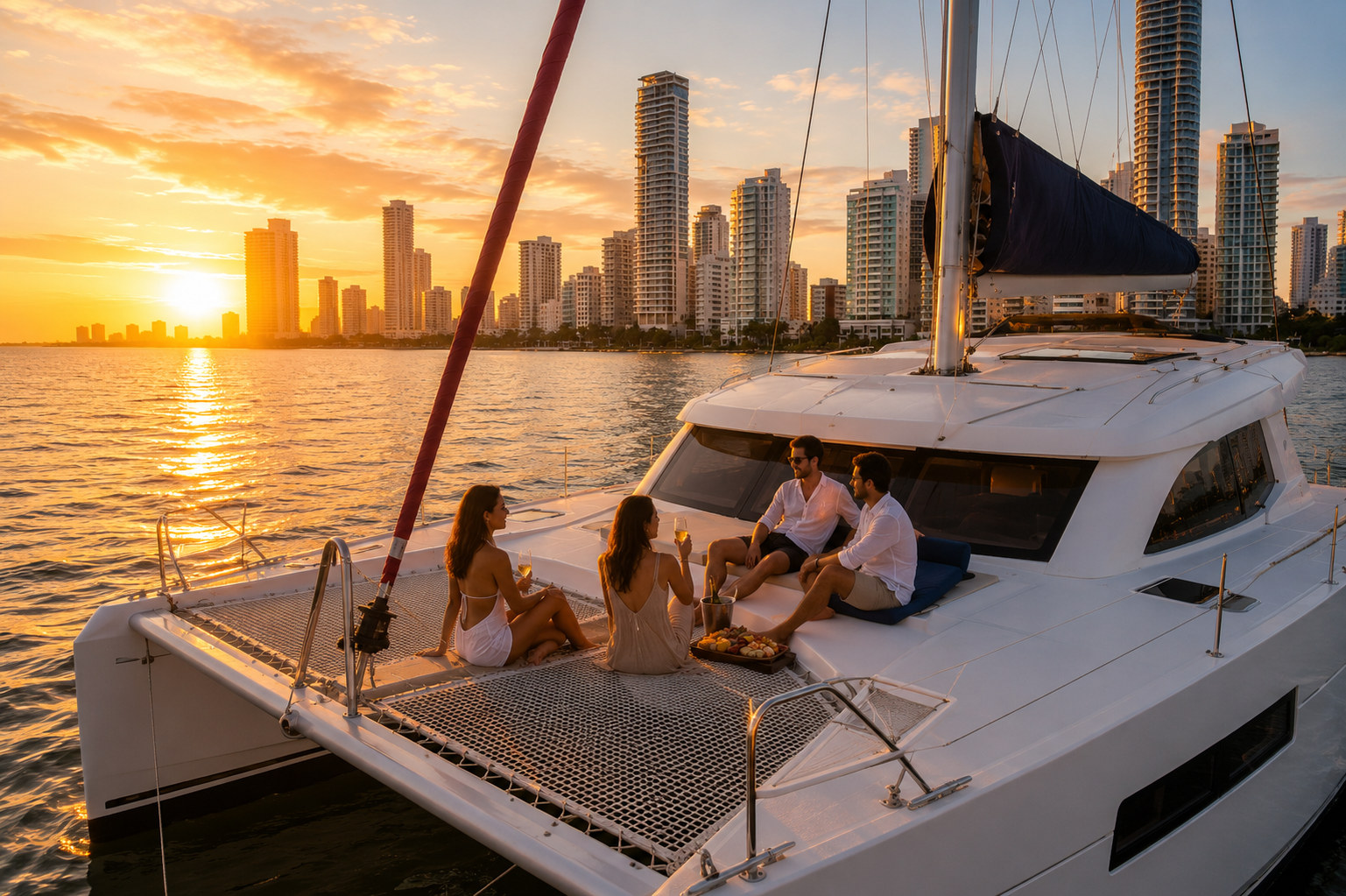 Cartagena: Private Luxury Leopard 40 Catamaran Charter