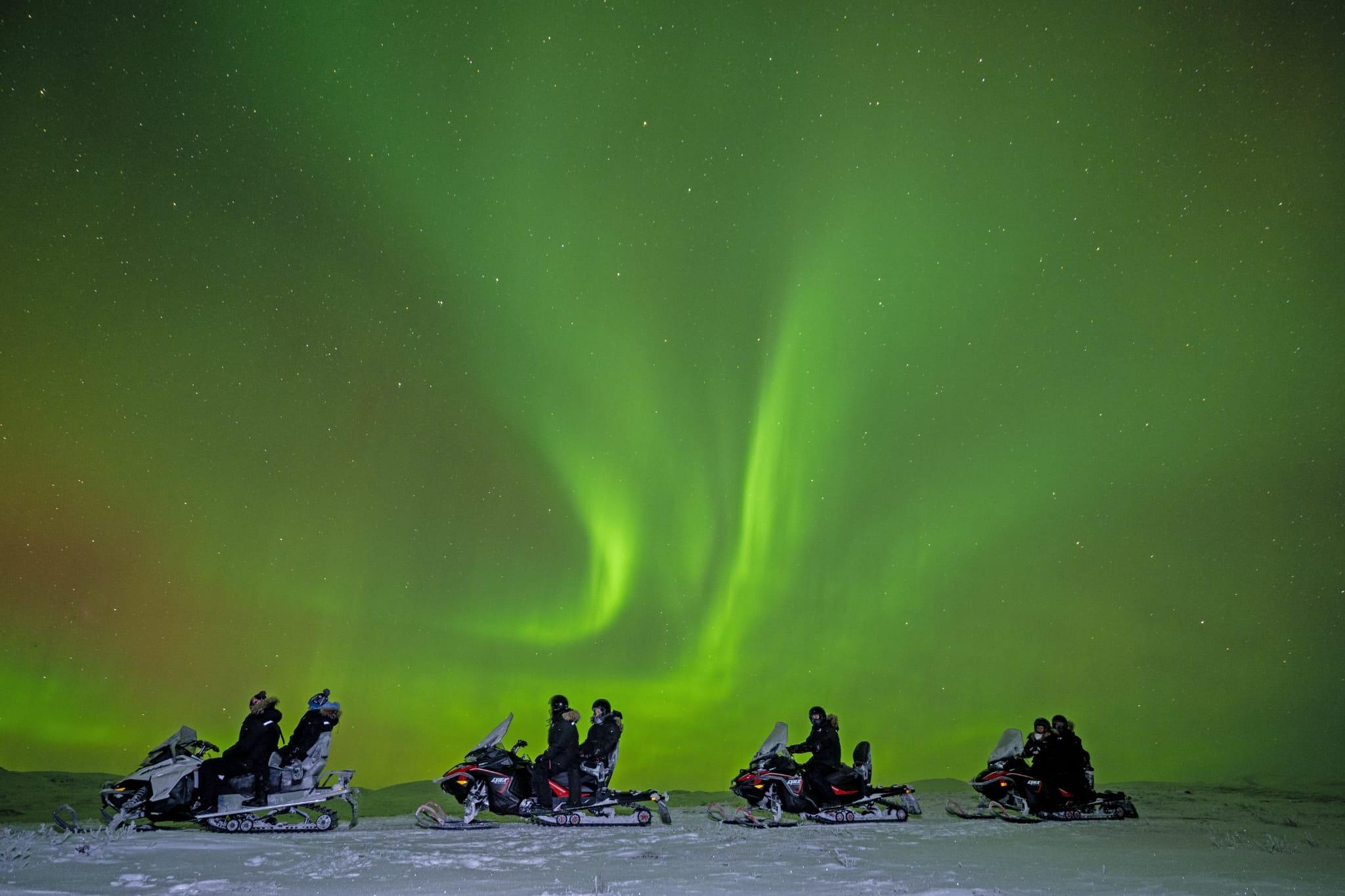 Northern Lights Snowmobile Adventure from Abisko