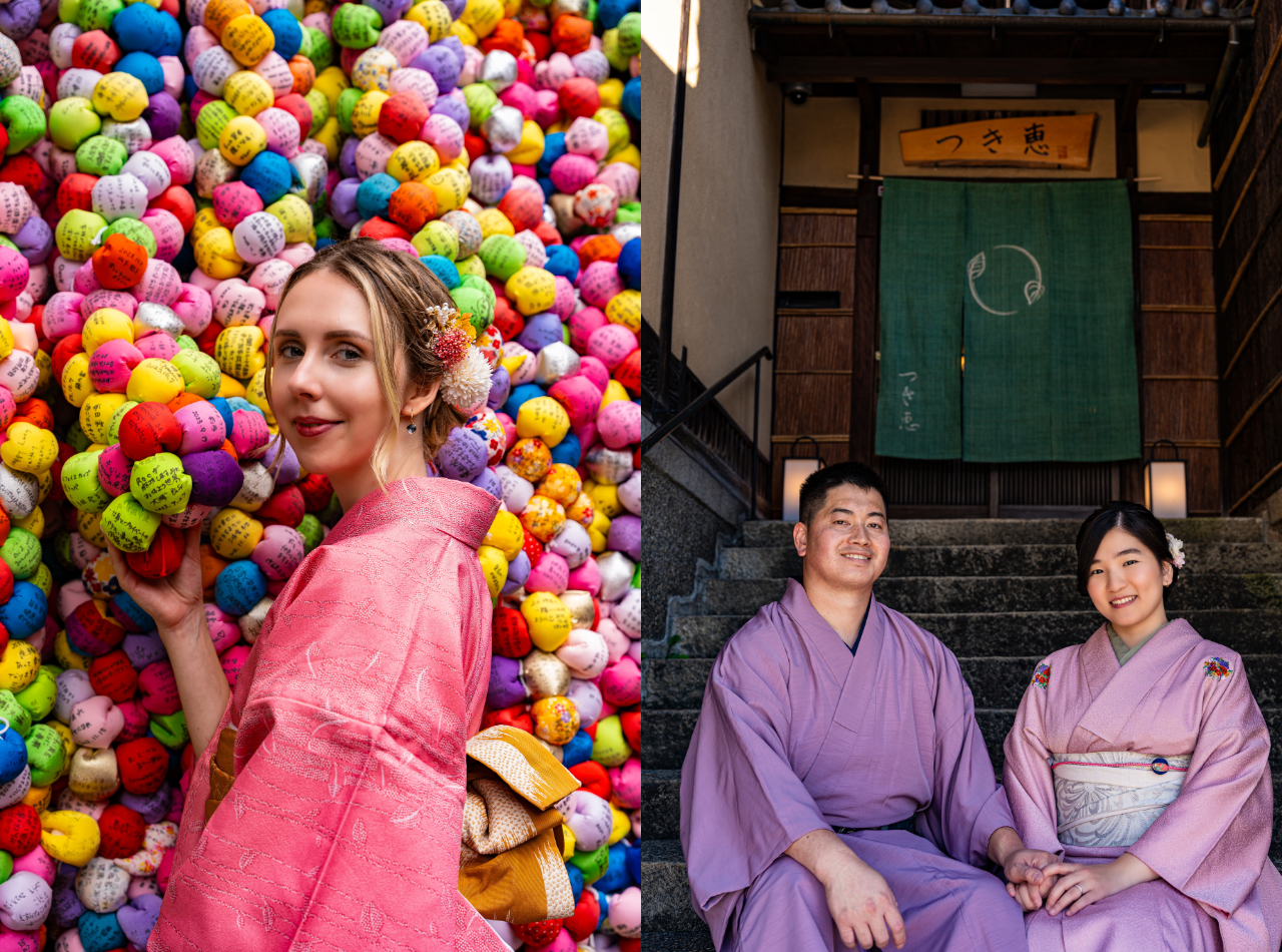 Kyoto: Vestimenta Tradicional com Kimono e Sessão de Fotos Privada