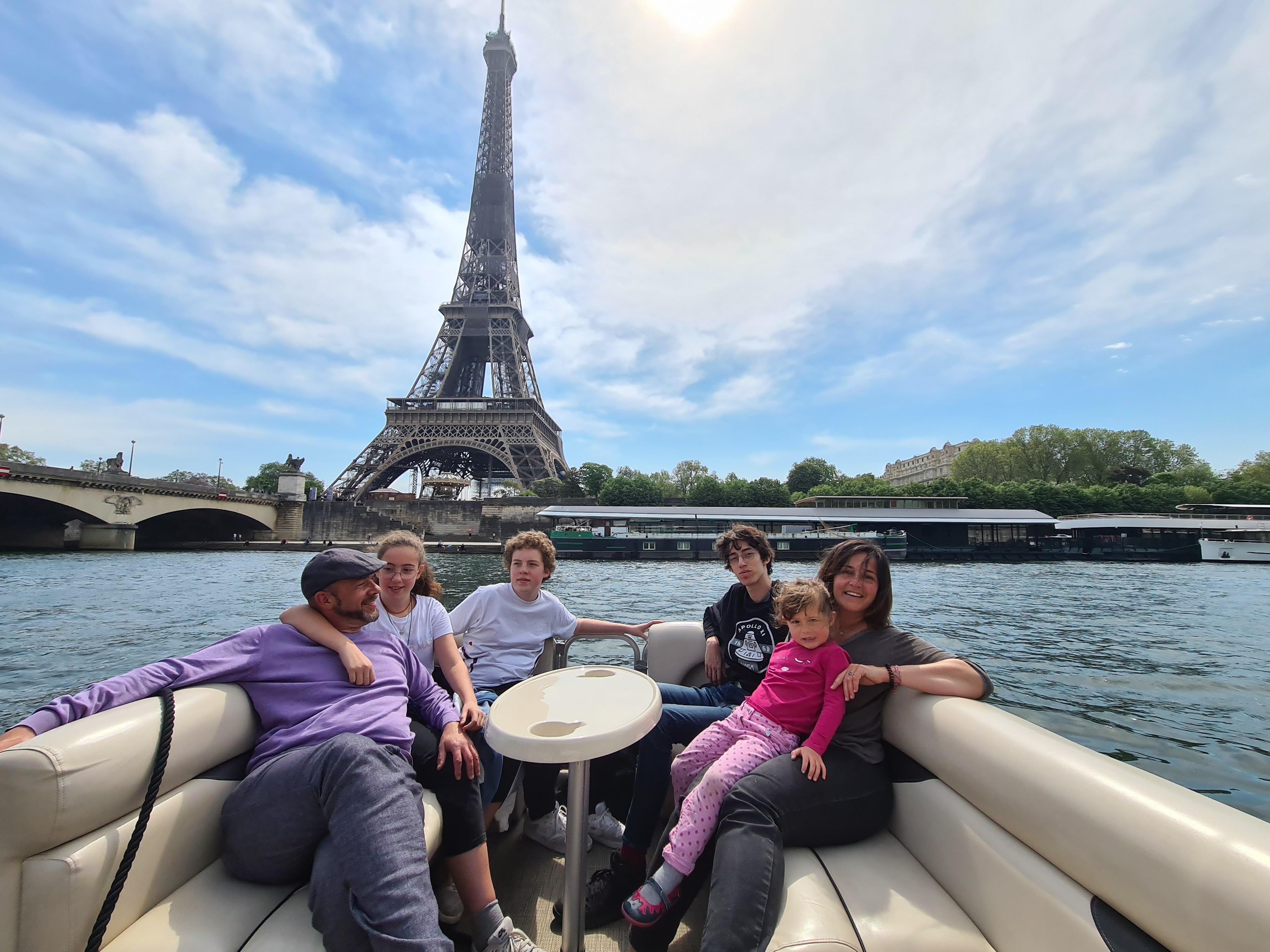 Private Seine Pontoon Boat Cruise in Paris