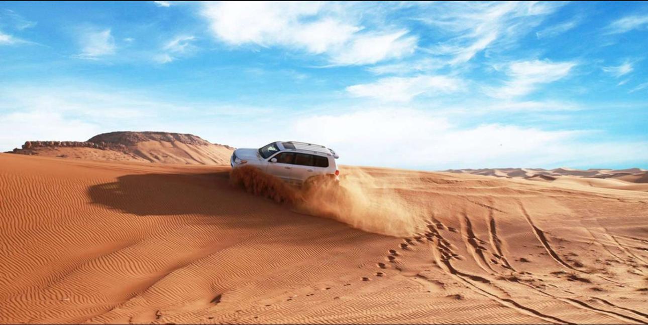 Doha Desert Safari: Sunset Dune Bashing, Camel Ride & Sandboarding