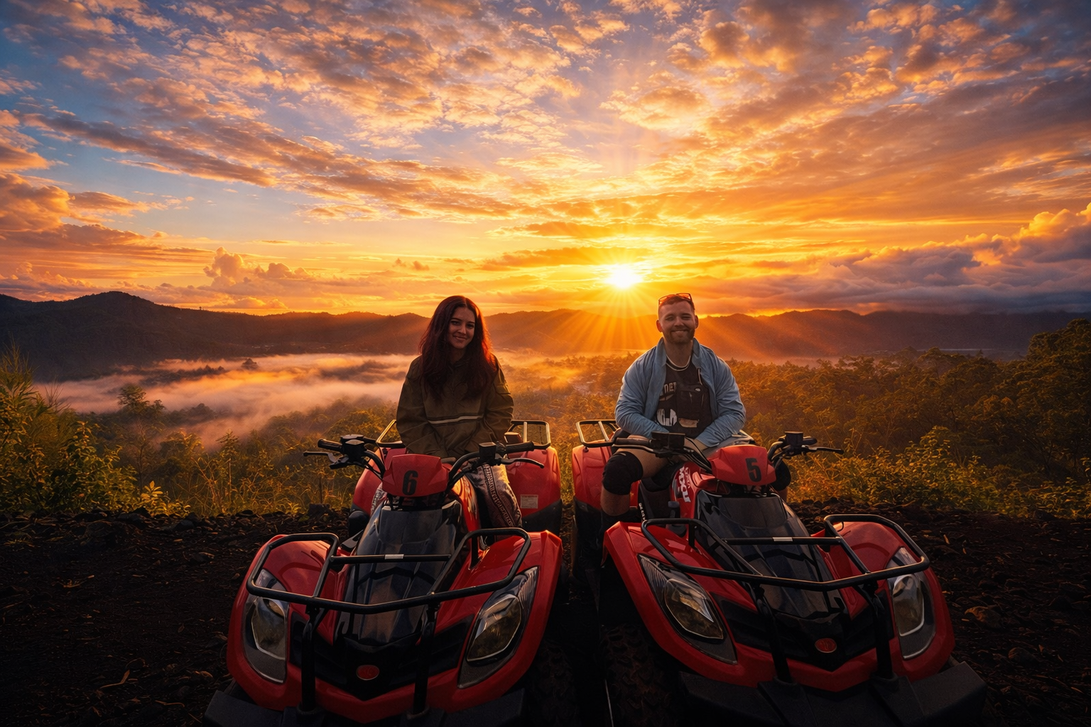 Mount Batur ATV Sunrise, Breakfast & Hot Spring Adventure