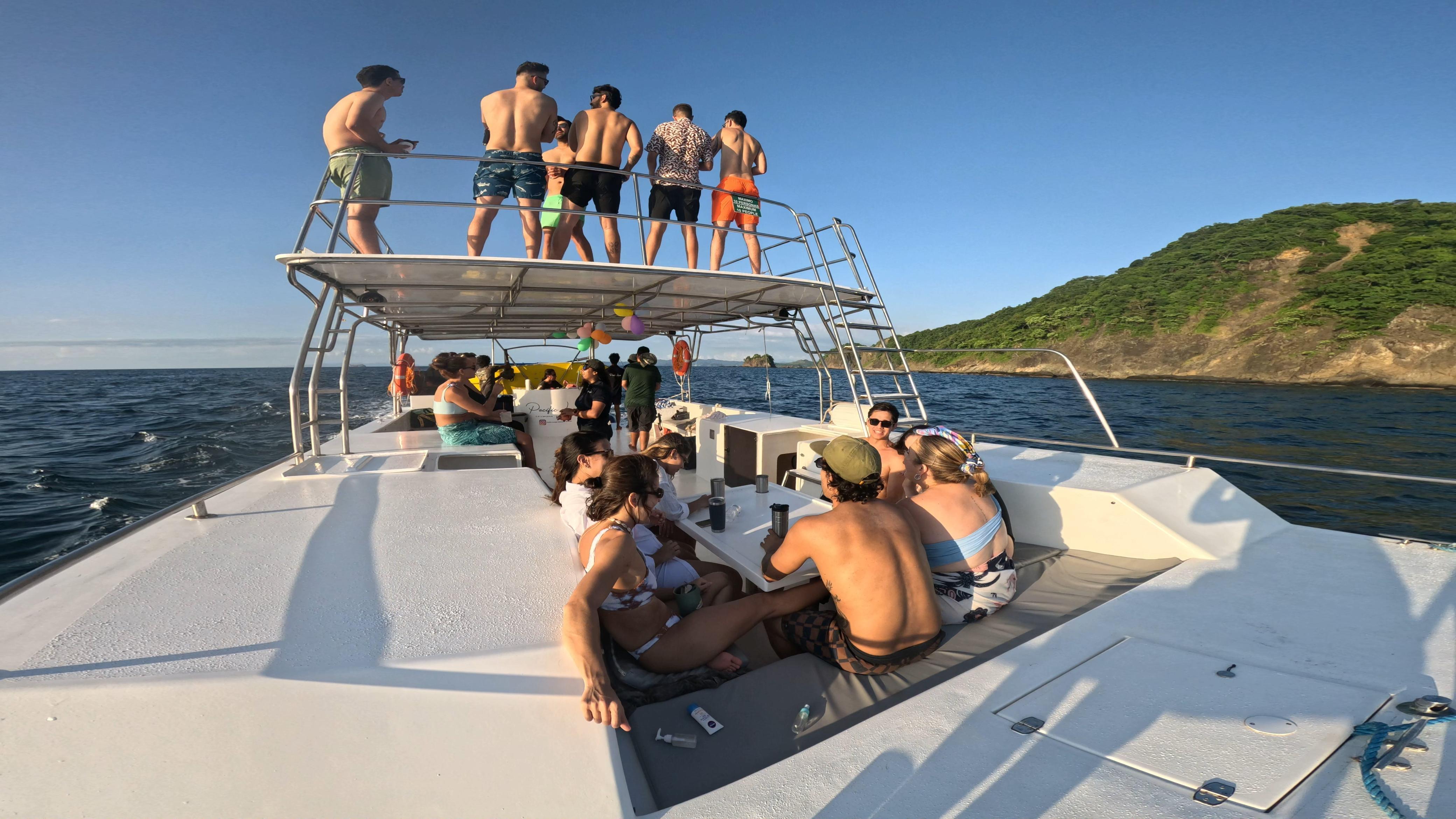Tamarindo Sunset Catamaran Pacific Lounge