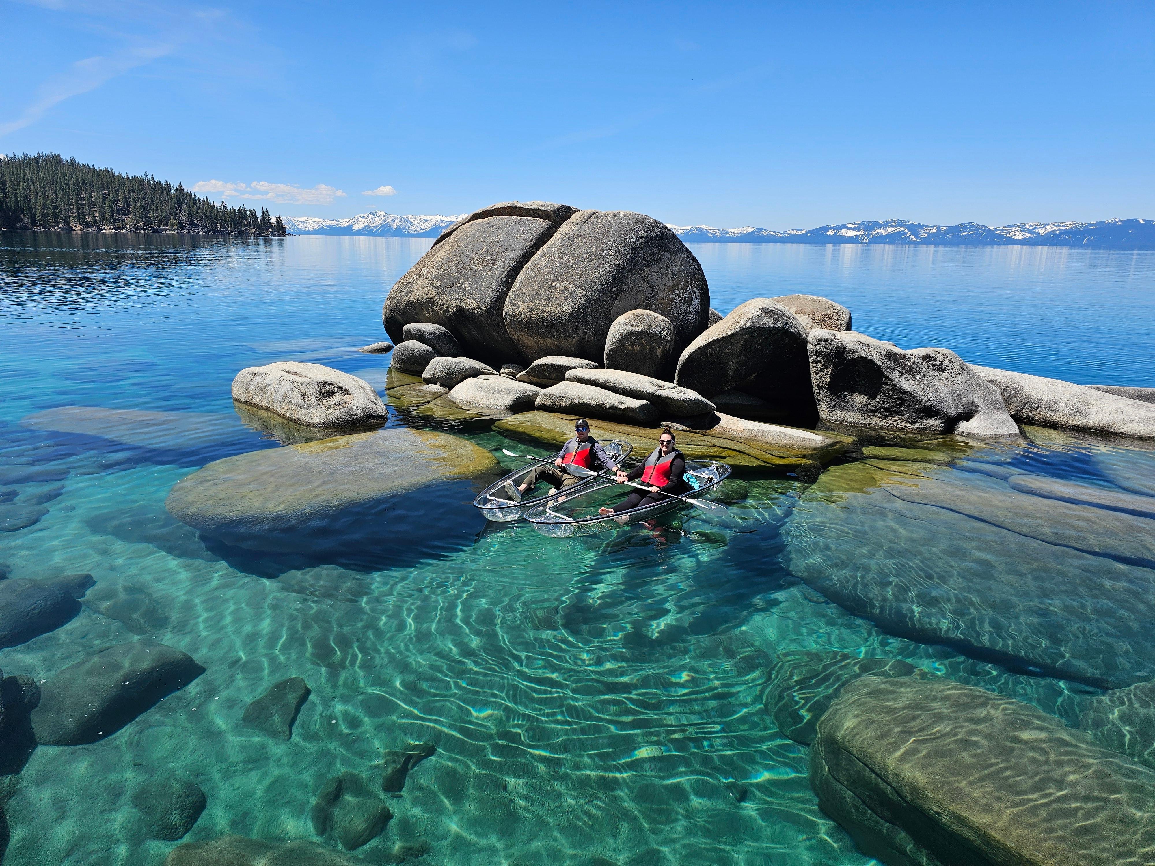 Transparent Kayak Adventure at Sand Harbor