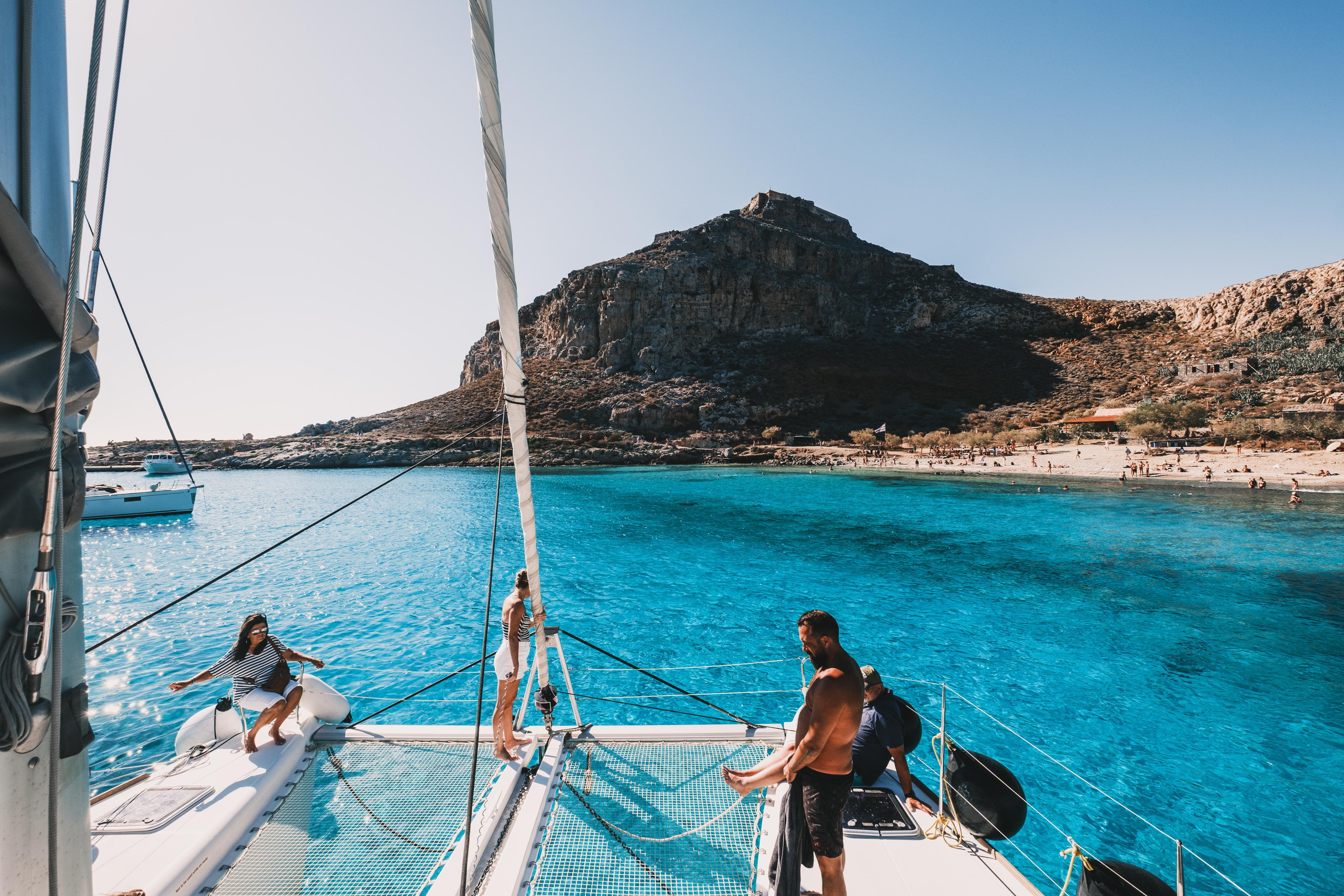 Balos & Gramvousa Luxury Catamaran Cruise from Kissamos