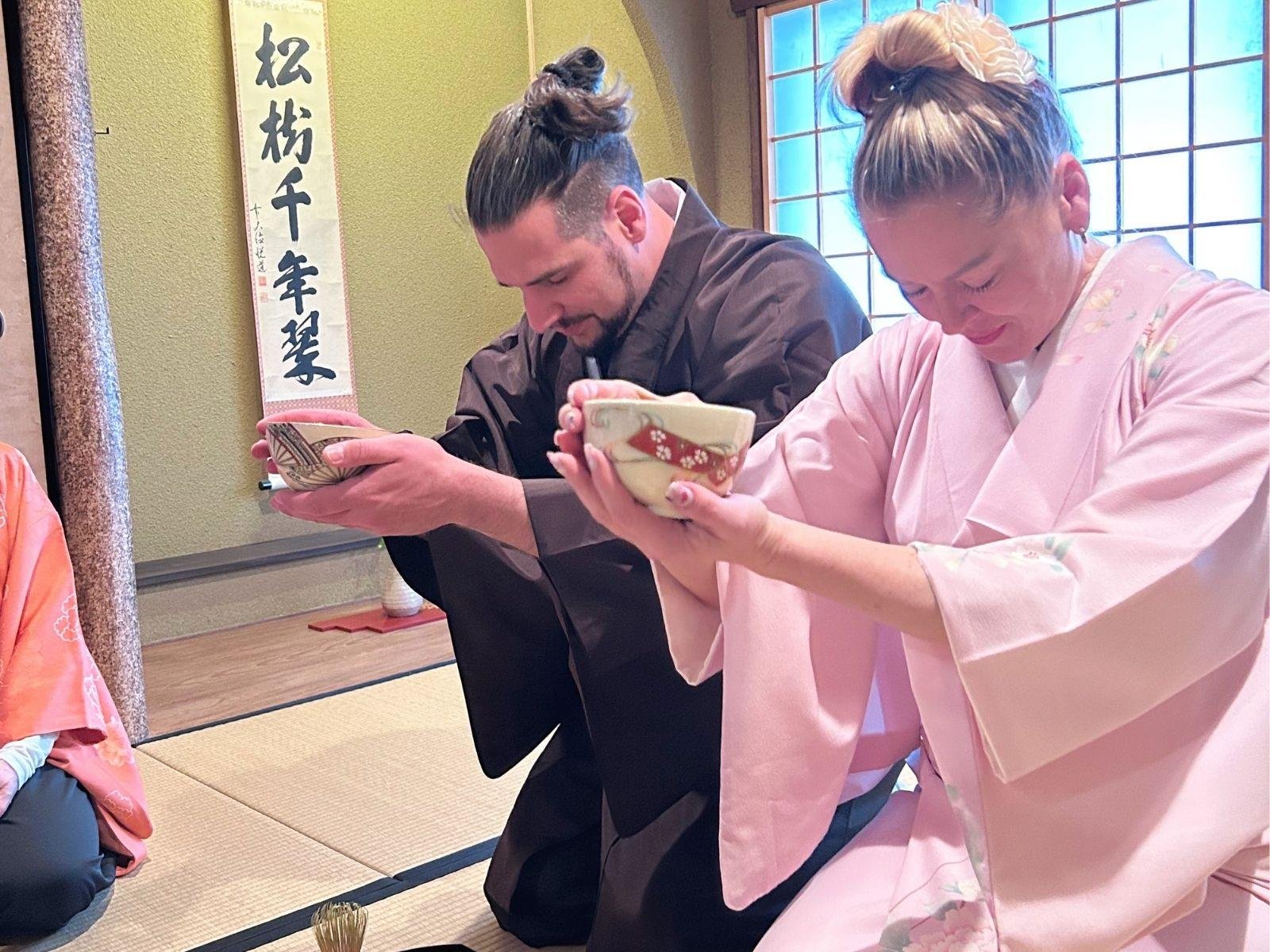 Kyoto: Private Tea Ceremony, Calligraphy & Kimono Experience