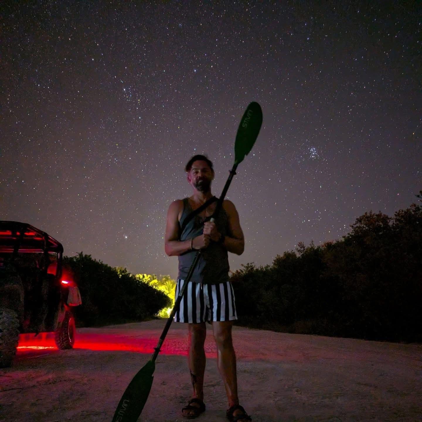 Holbox Night Kayak: Bioluminescence & Stargazing