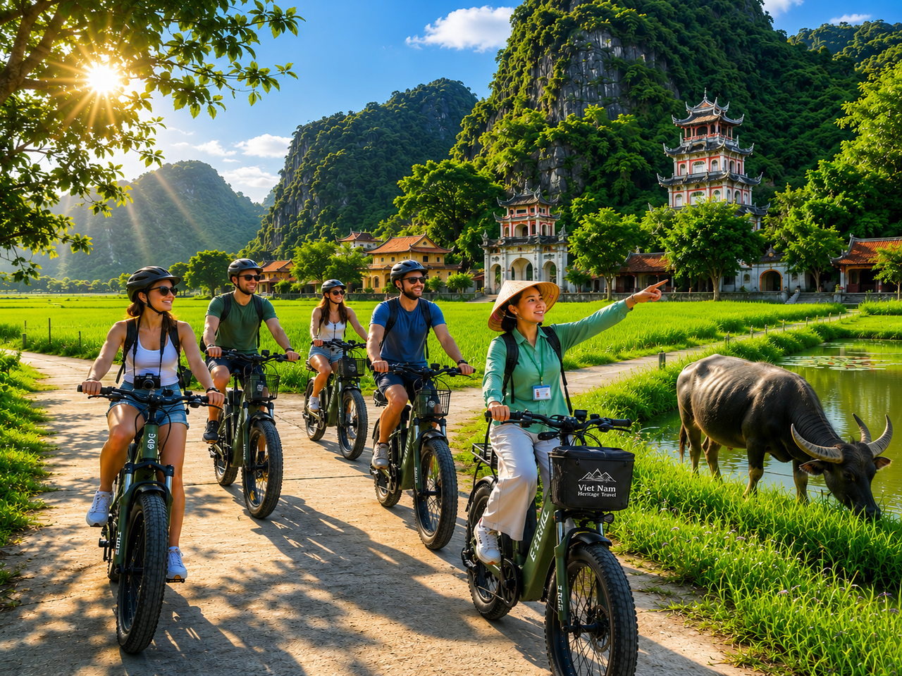 Ninh Binh E-Bike Adventure: Temples, Pagodas & Hidden Valleys