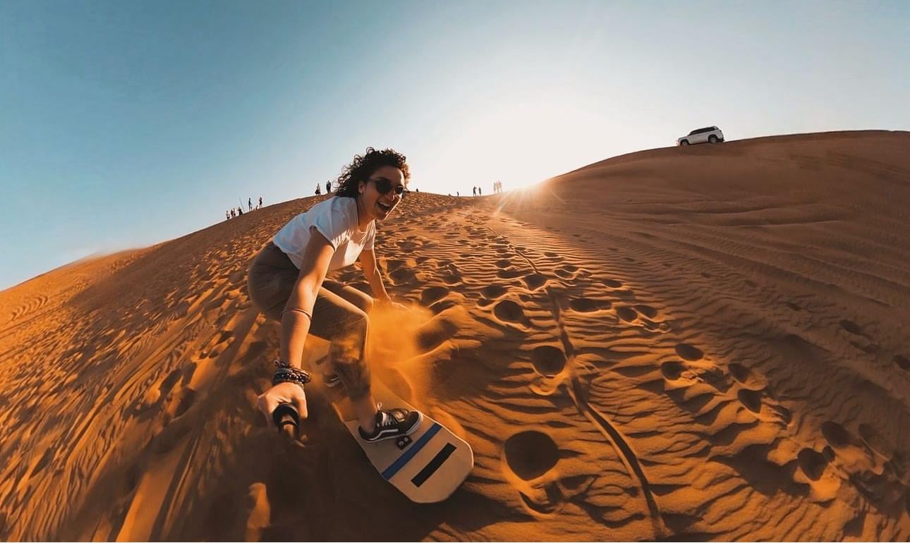 Doha Desert Safari: Sunset Dune Bashing, Camel Ride & Sandboarding