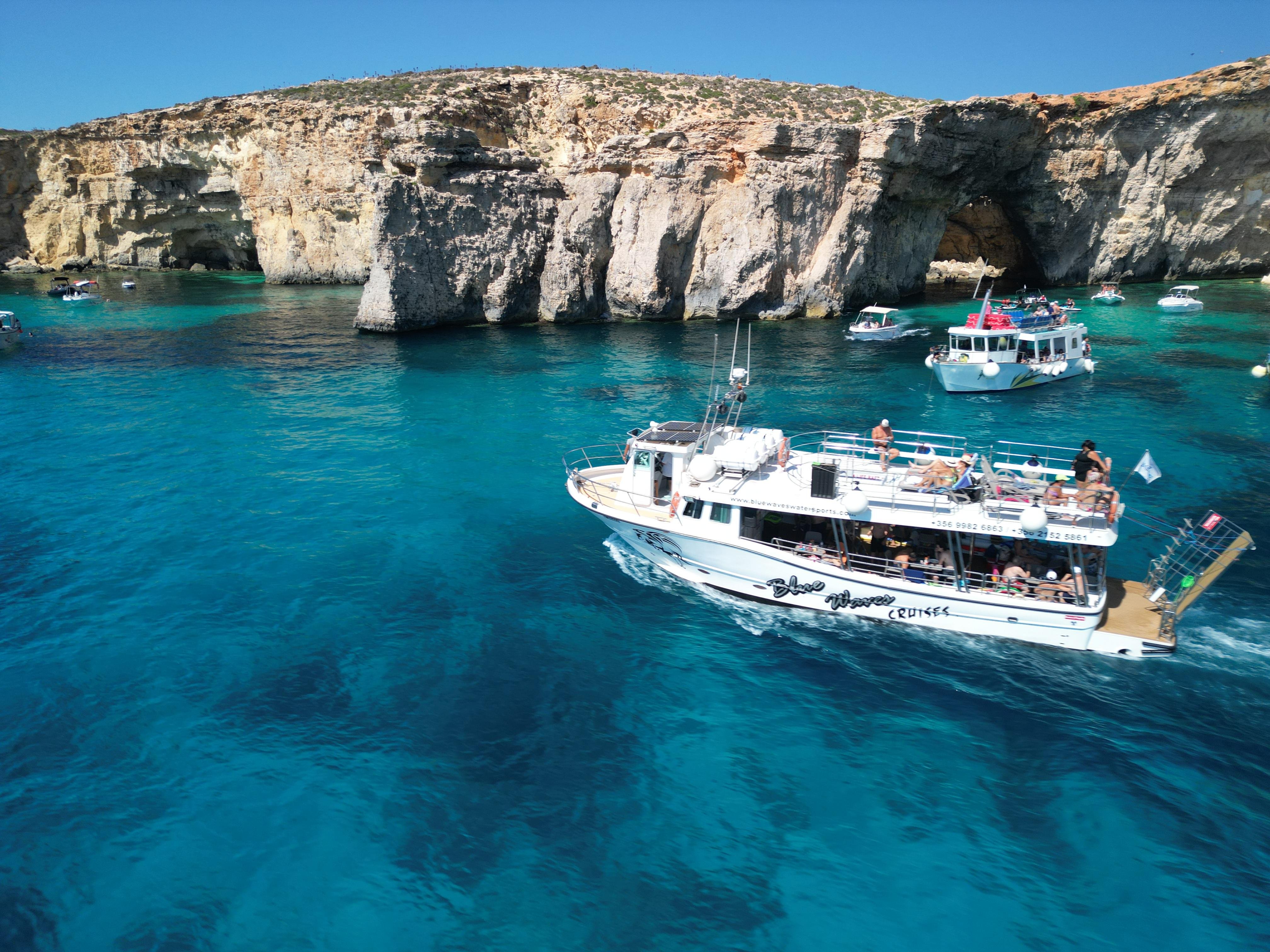 Comino 3-Bay Cruise: Blue Lagoon, Crystal Lagoon & Halfa Rock