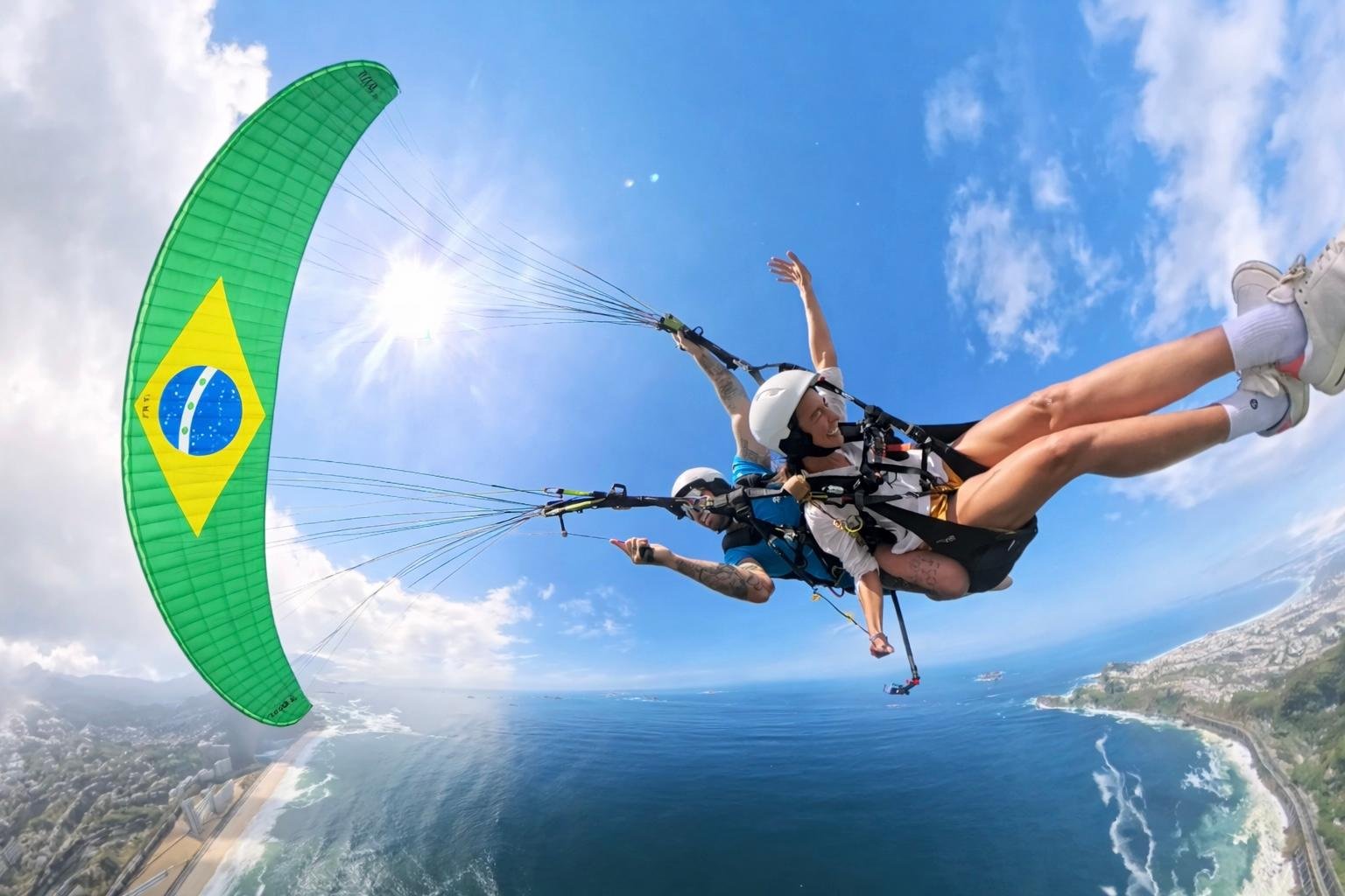 Rio de Janeiro Tandem Paragliding Flight with Media