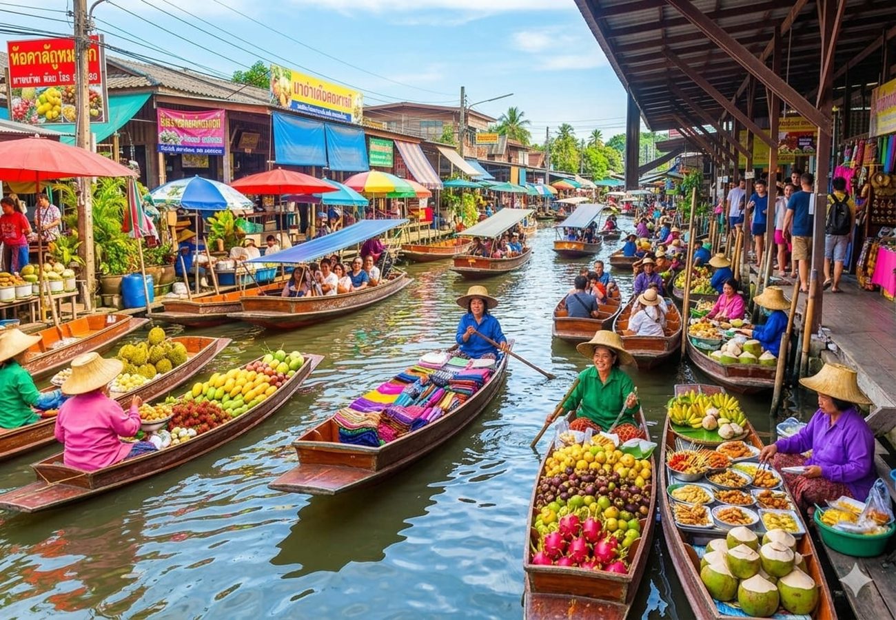 Bangkok Full-Day: Railway & Floating Markets, Grand Palace & Temple Circuit
