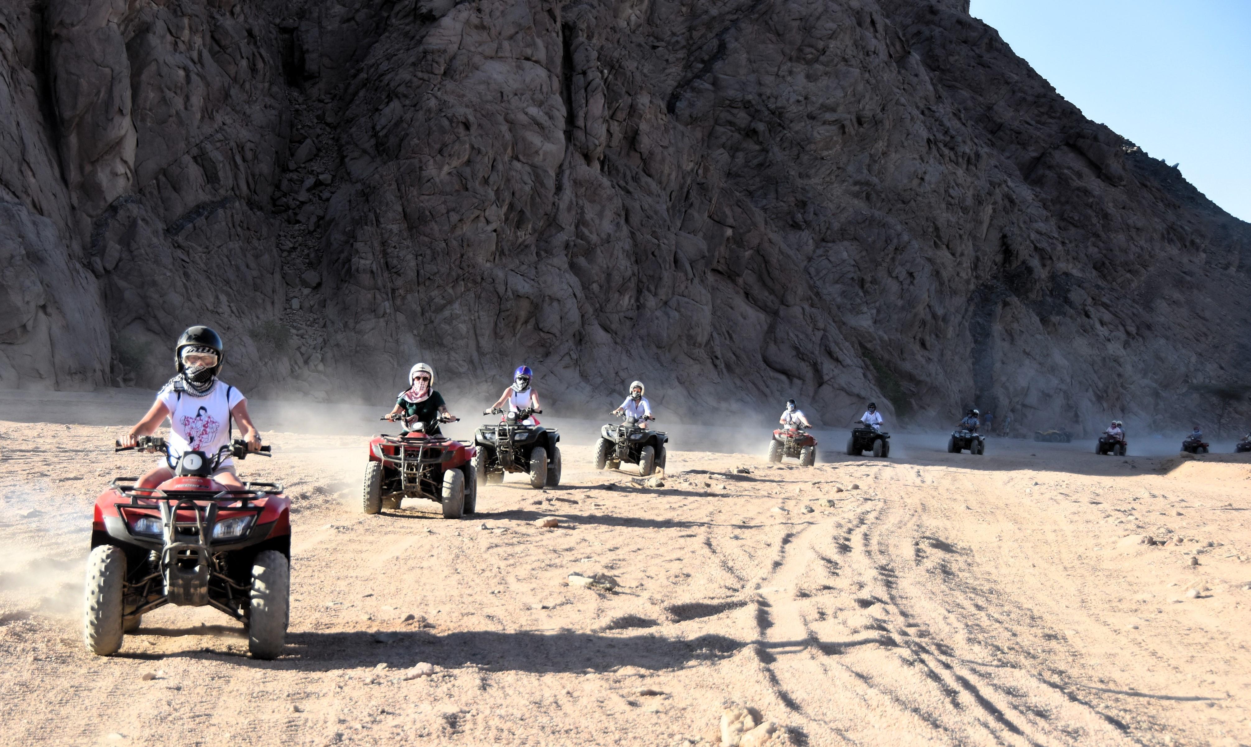 Desert Quad Adventure with Bedouin Village & Camel Experience