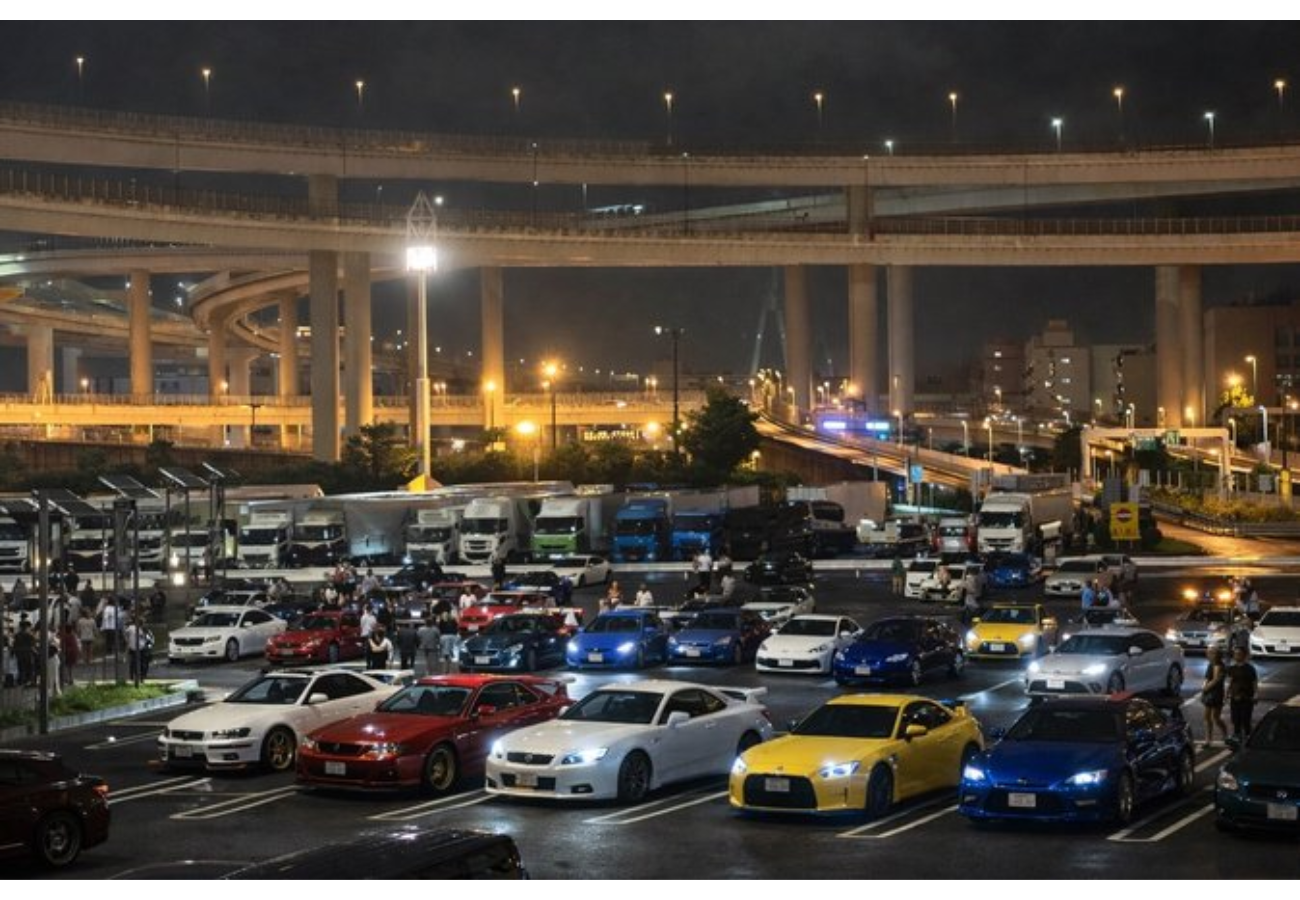 Tokyo JDM Night Tour: Daikoku Car Meet & Luxury Drive