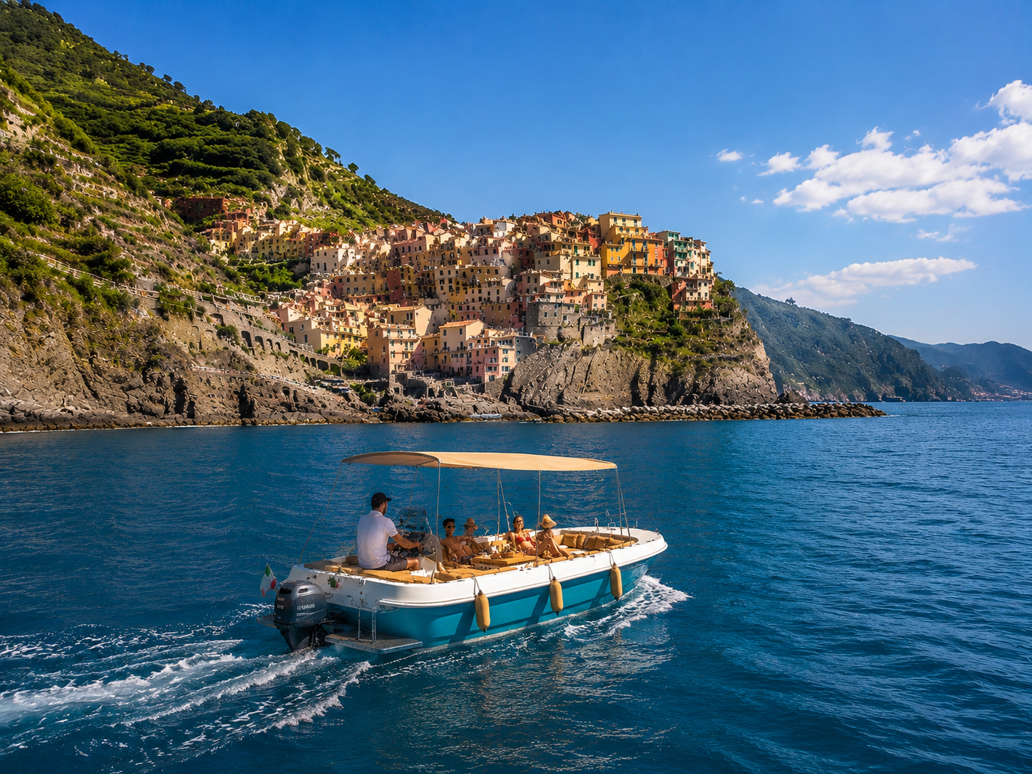 Cinque Terre Day Cruise from La Spezia with Food & Drinks