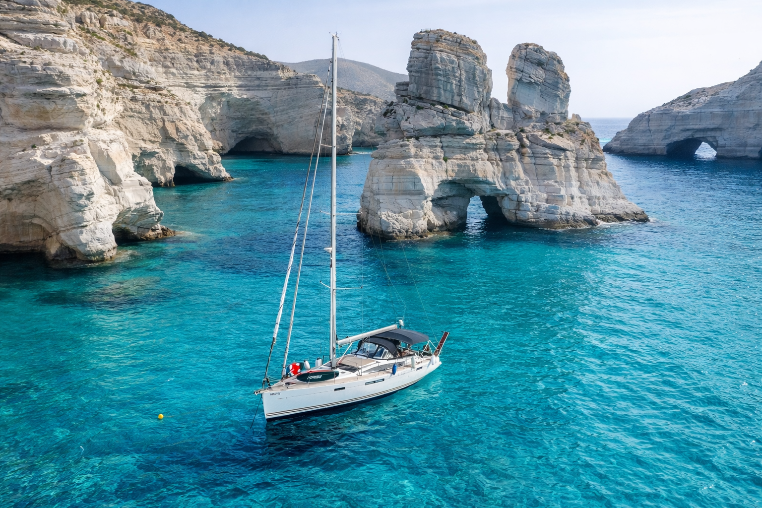Private Sailboat Cruise to Kleftiko Bay with Meal & Drinks