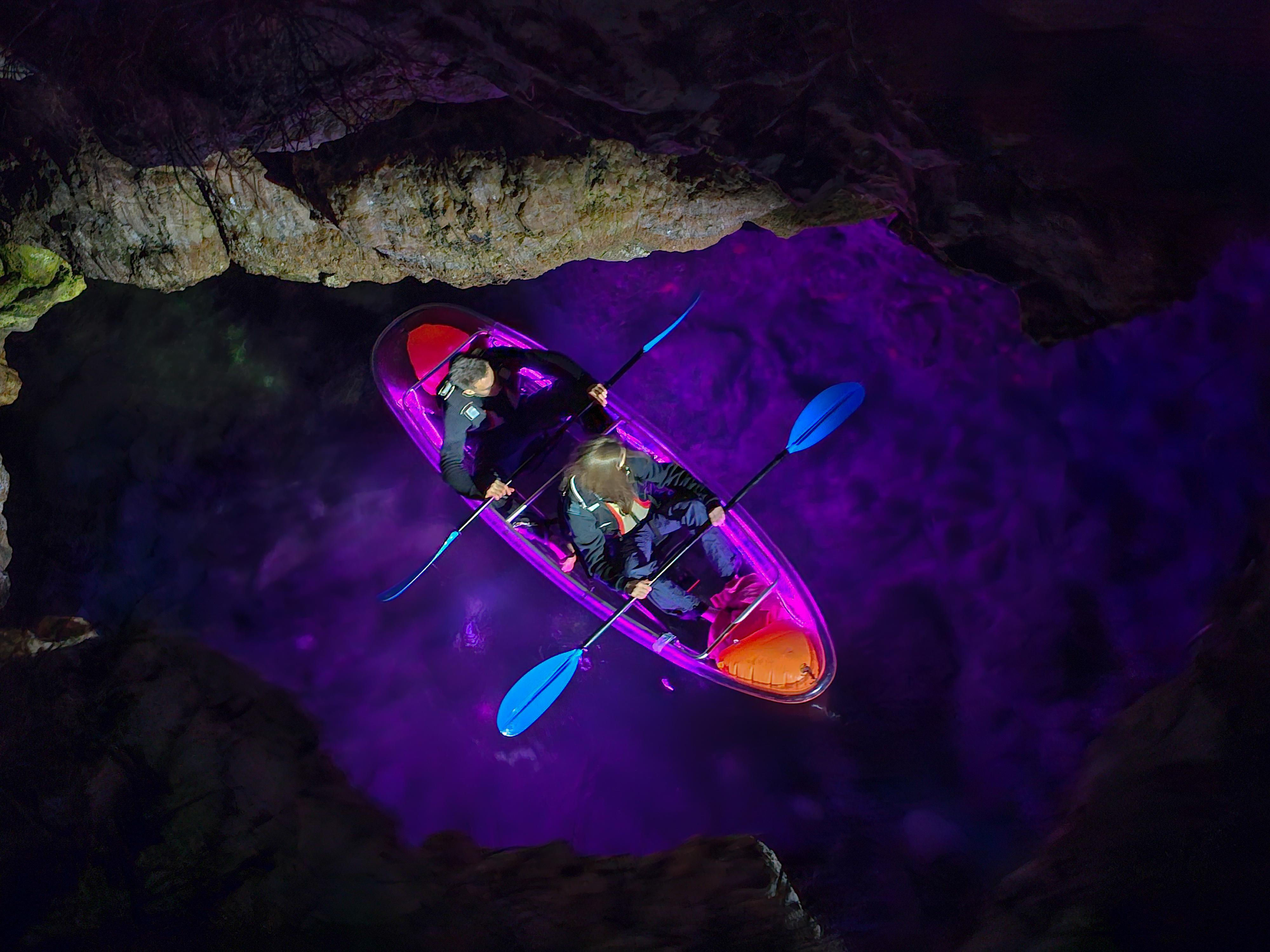 Pula Night Kayak Tour with LED Lights & Cave Visit