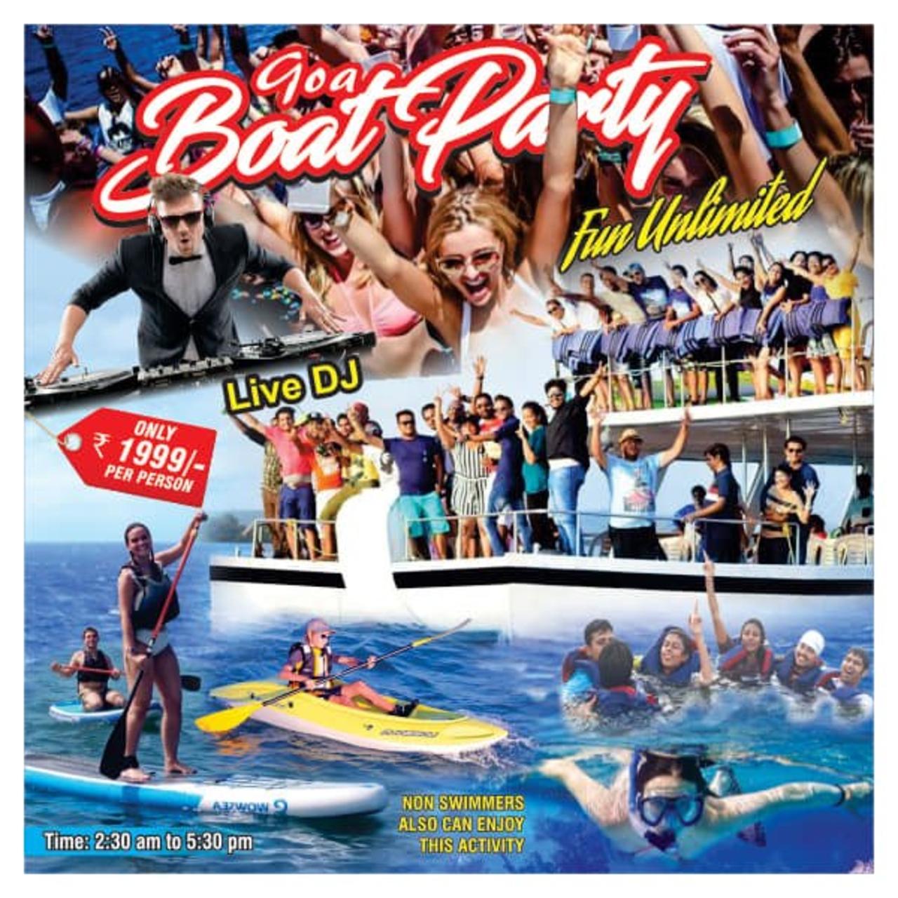 Goa Mandovi River Cruise: Lunch, DJ & Watersports