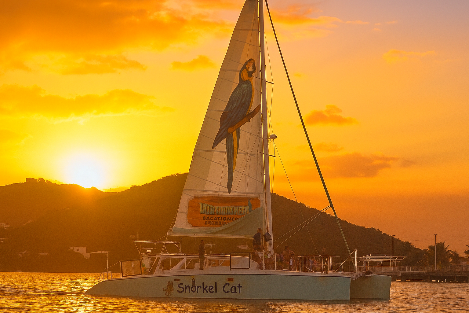 Caribbean Sunset Catamaran Cruise with Champagne
