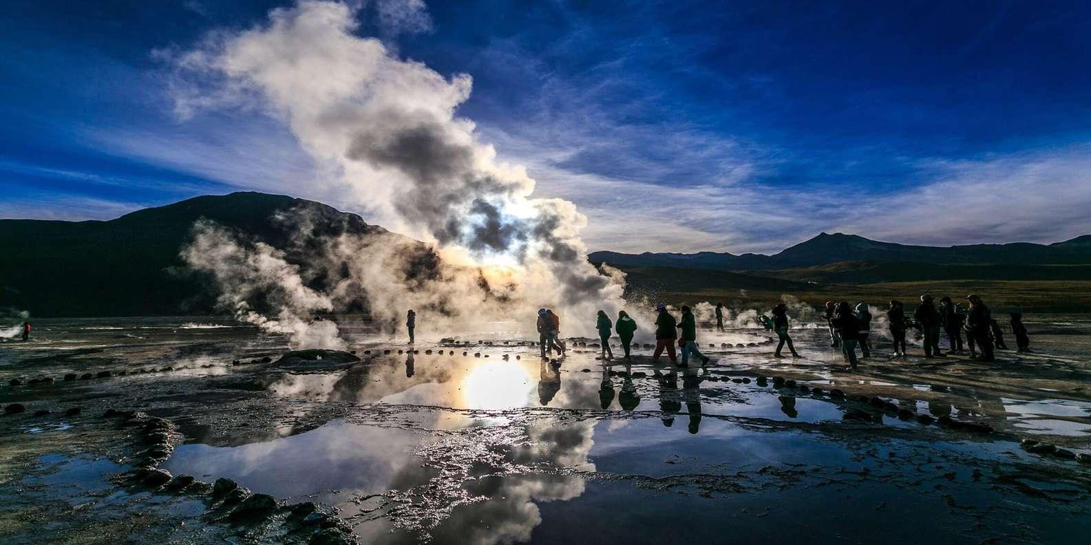 El Tatio Geysers & Altiplano Wetlands at Sunrise