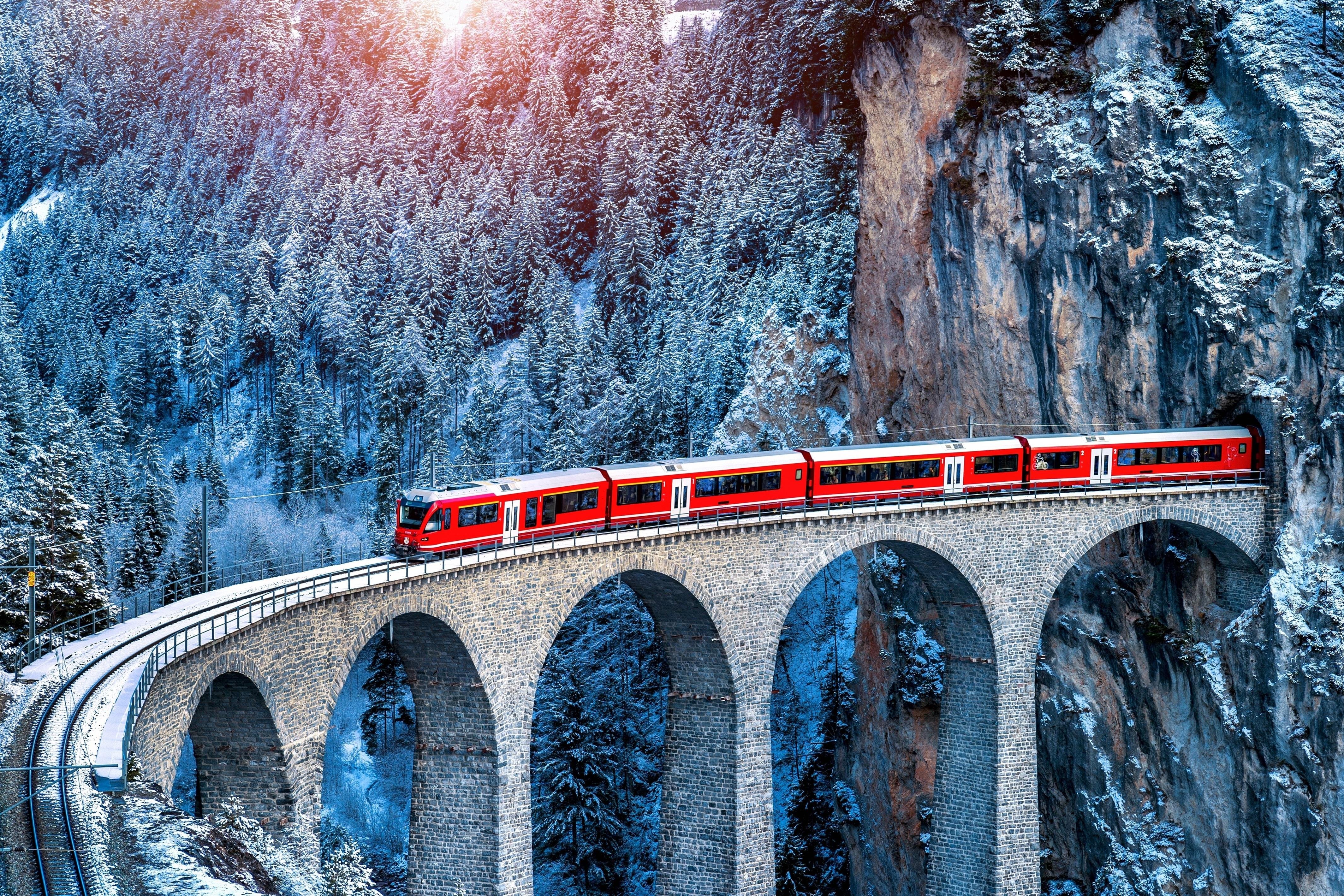 Milan to St. Moritz & Bernina Red Train Alpine Day Trip